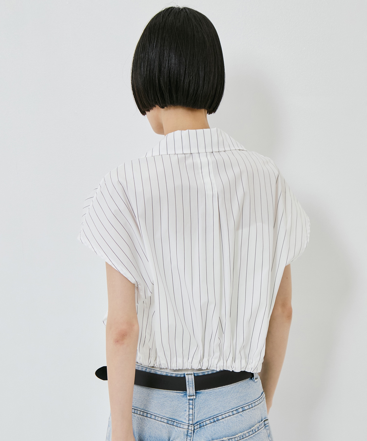 Open Collar Cropped Shirt UJOH