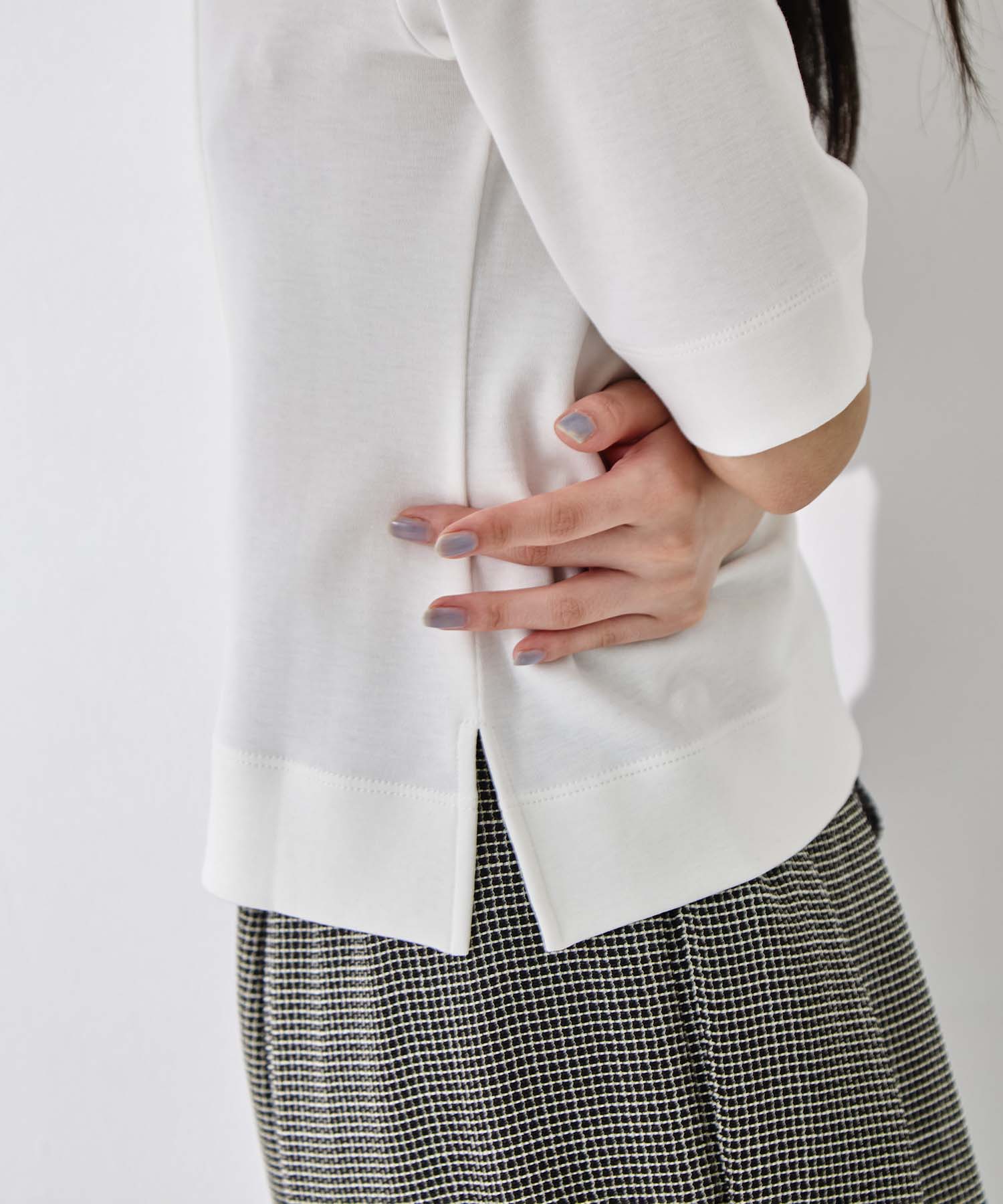 Luxury Cotton Boat Neck Tee 