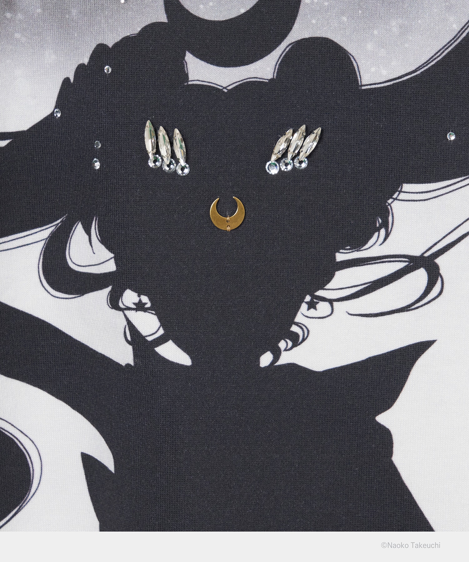 Sailor Moon silhouette bijou T-shirt　L tanakadaisuke