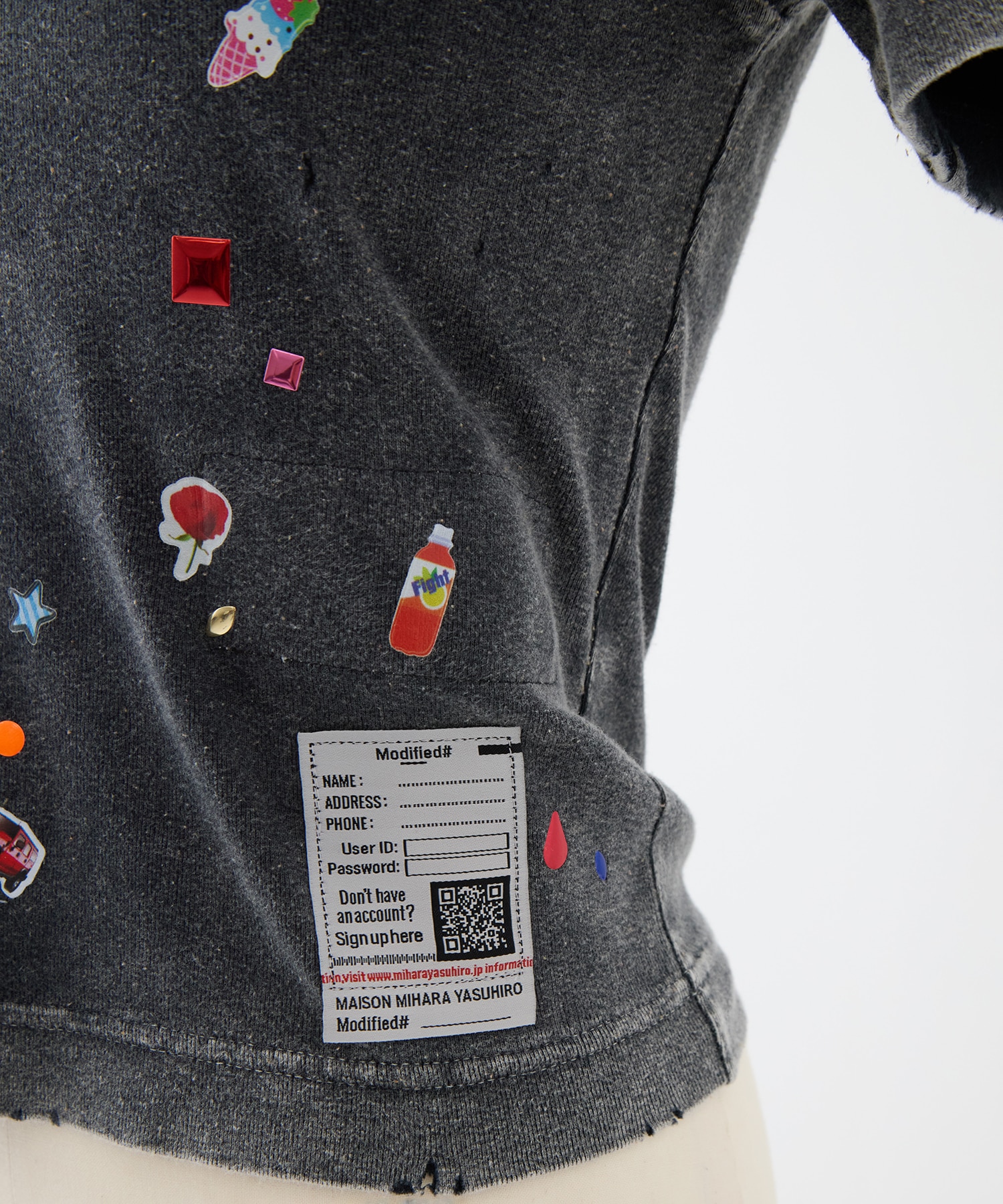 BLEACHED KIDS STICKER MINI TEE Maison MIHARA YASUHIRO