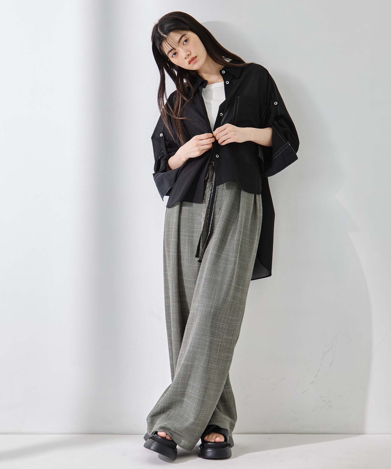 Washable Mesh Relax Trousers STUDIOUS