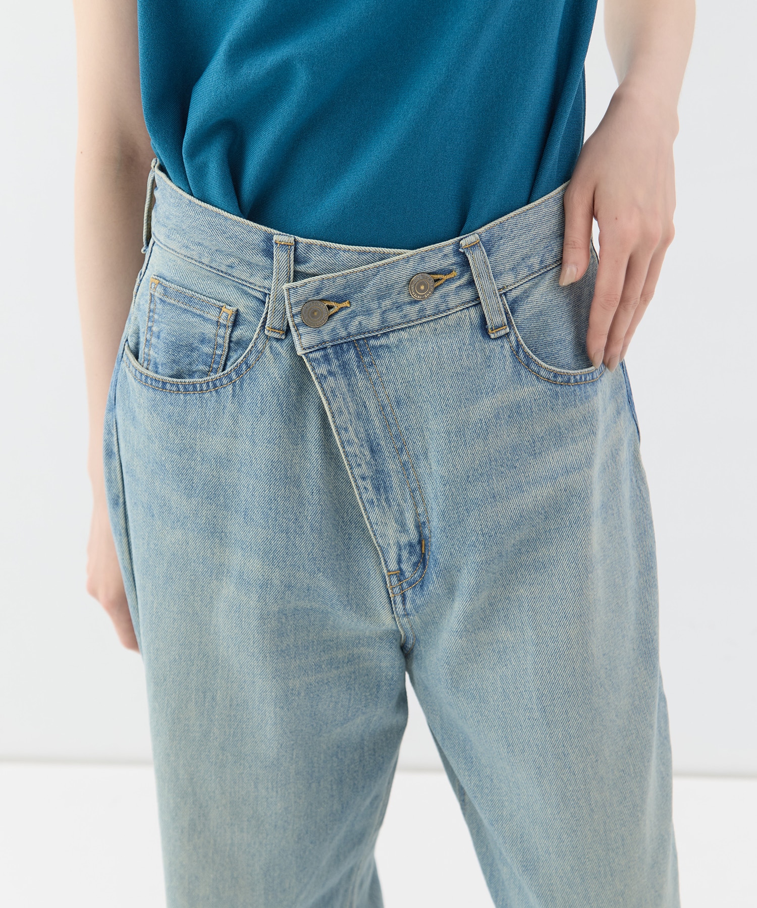 DOUBLE WAIST DENIM PANTS STUDIOUS