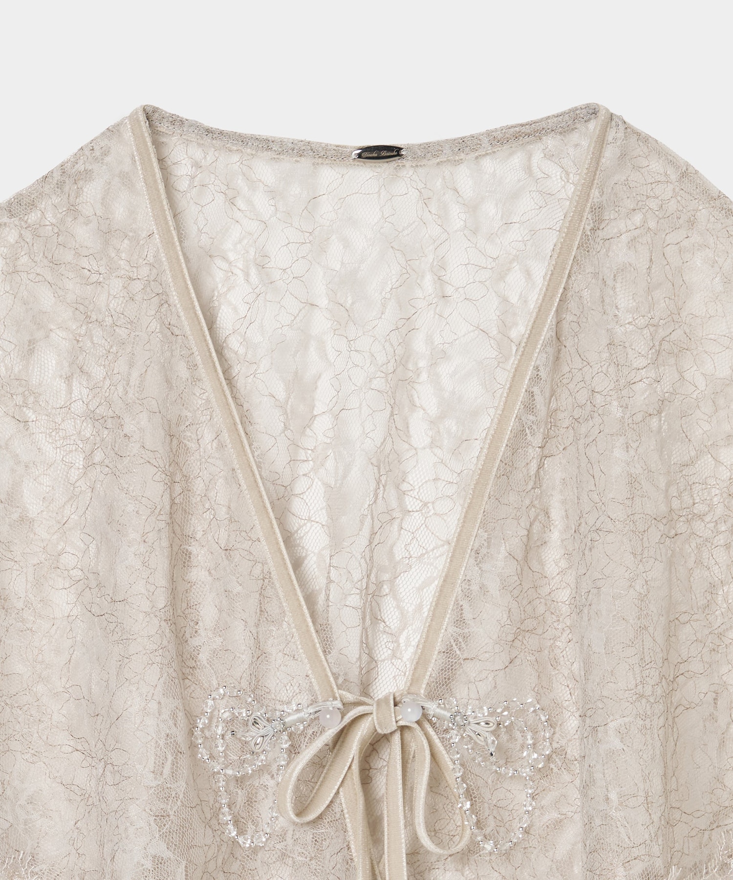 flower lace velvet ribbon cape tanakadaisuke