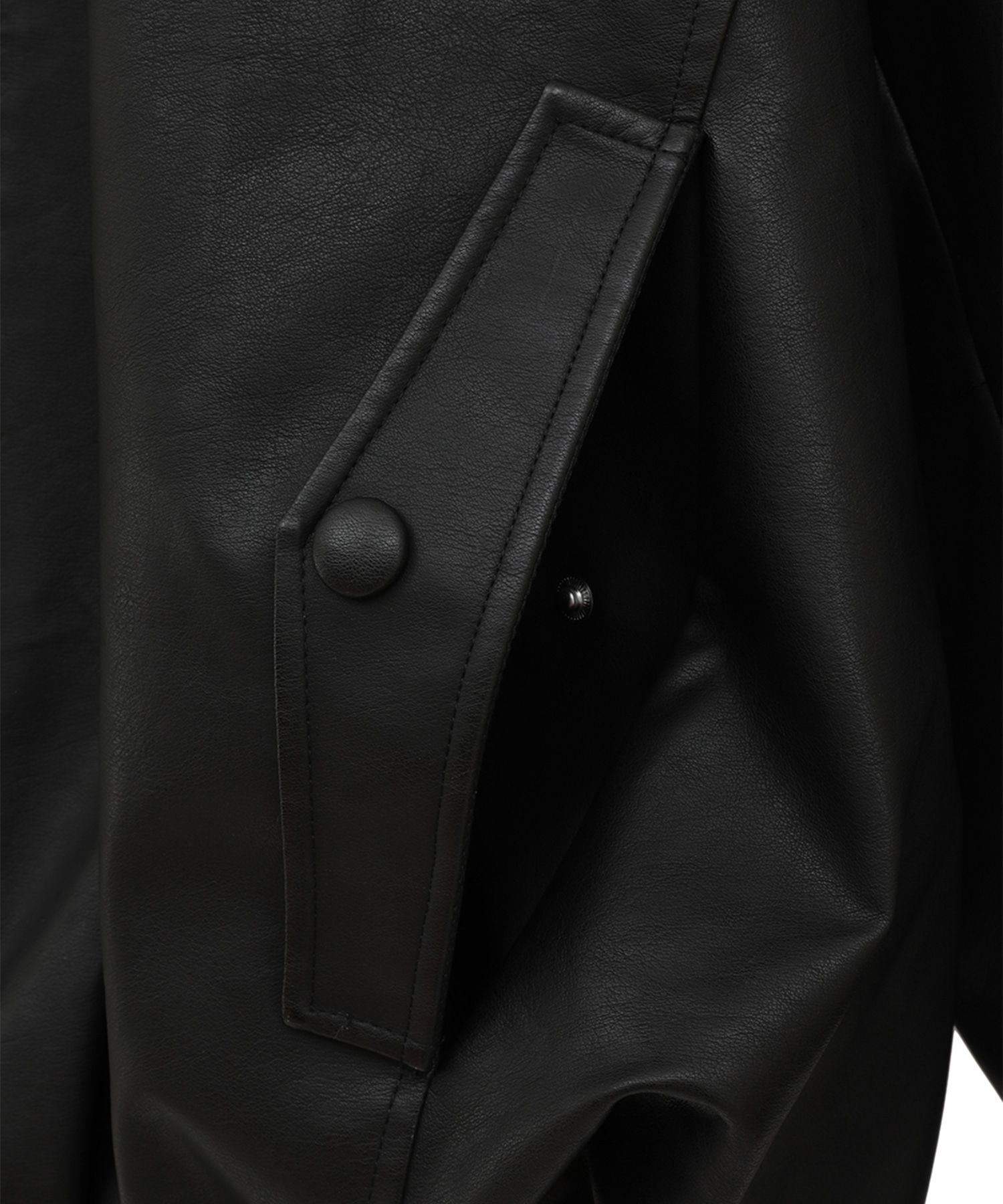 別注 FAKE LEATHER BALLOON JACKET CLANE