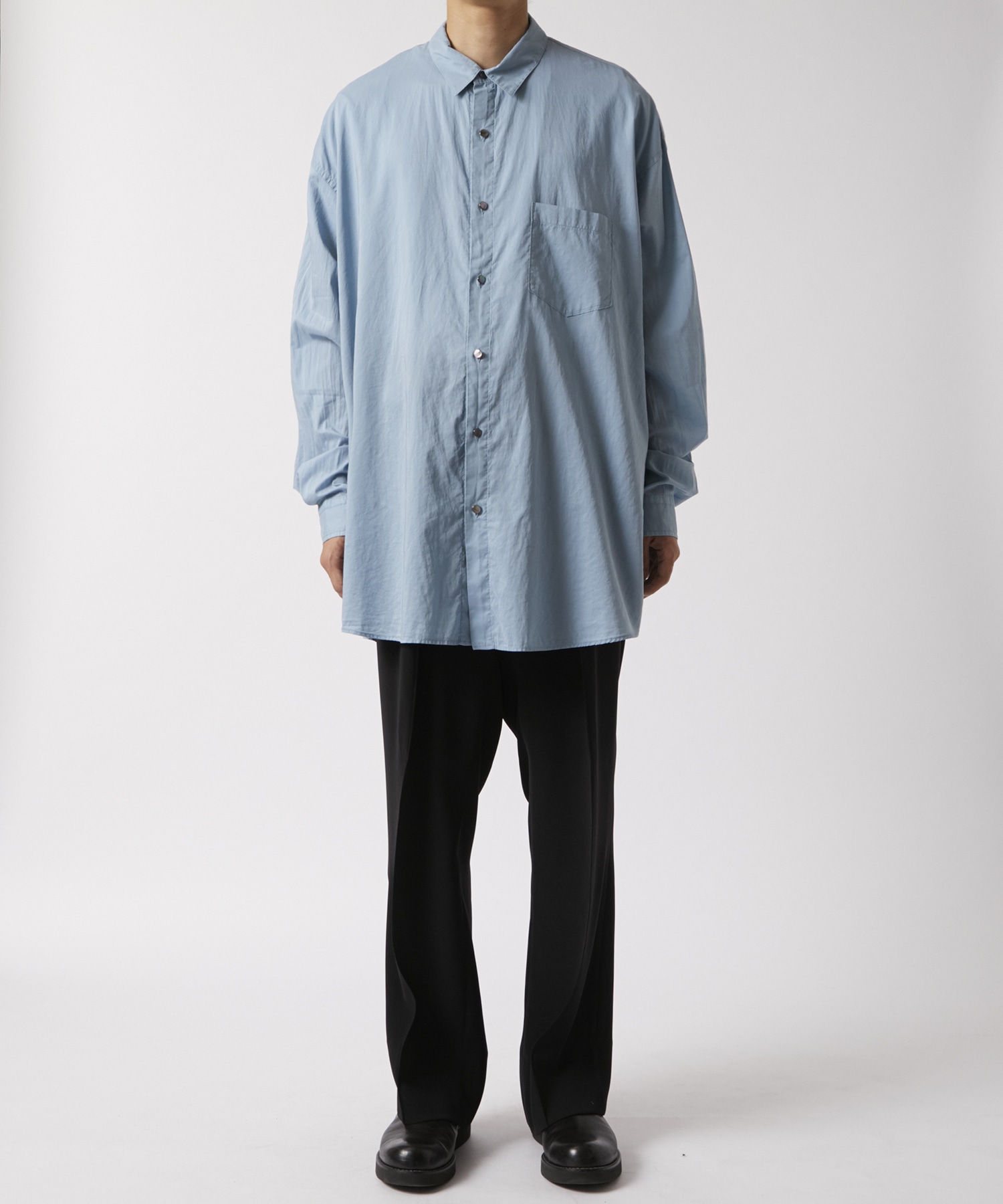 Washed Over Cotton&Silk Shirt Fujimoto