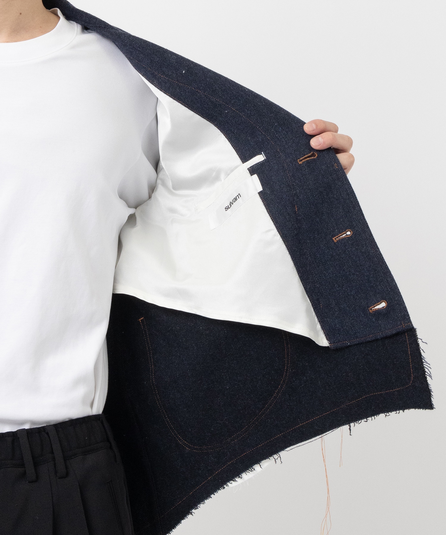 WOOL-DENIM LONG SLEEVE JACKET sulvam