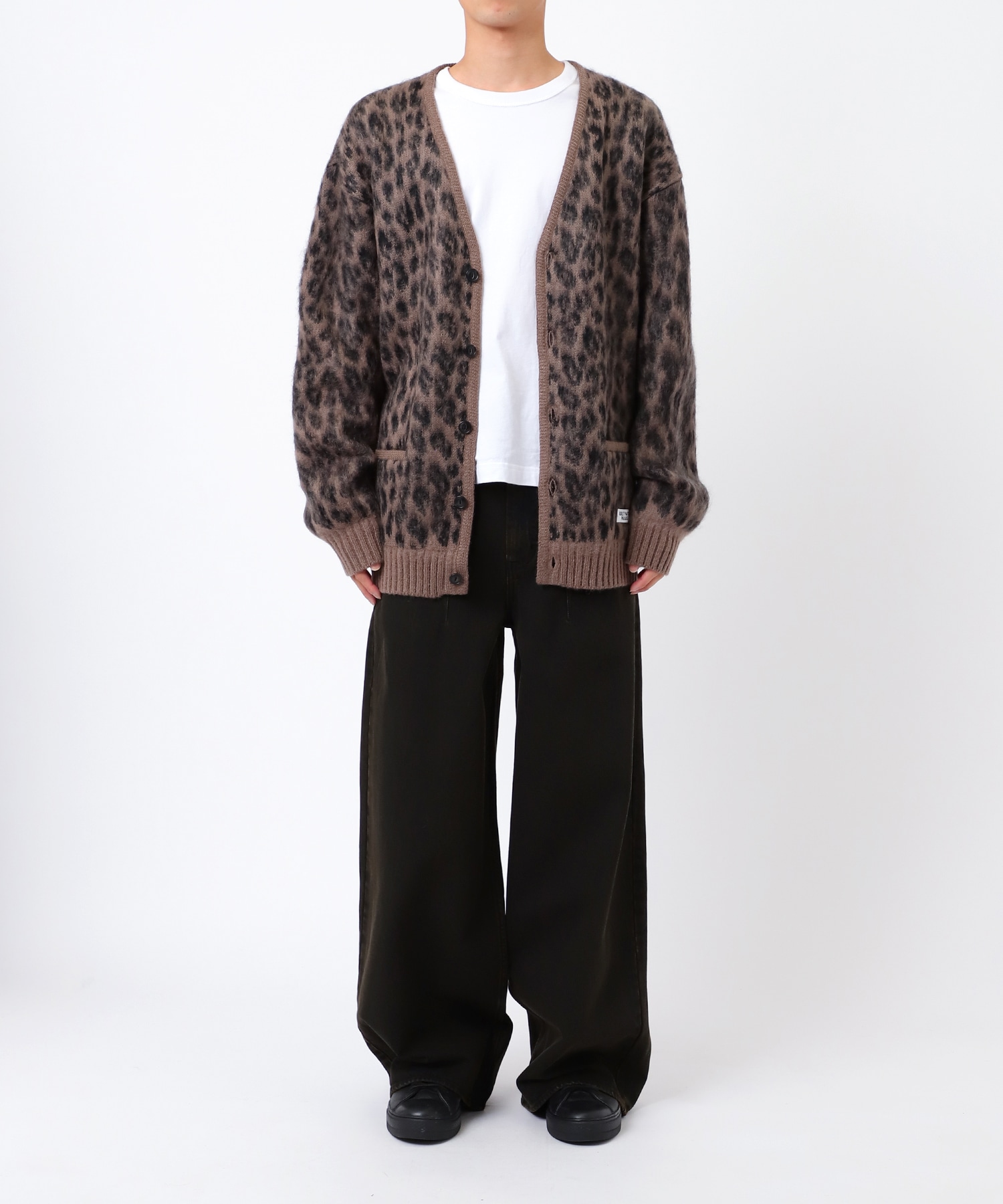 LEOPARD HEAVY MOHAIR CARDIGAN WACKO MARIA