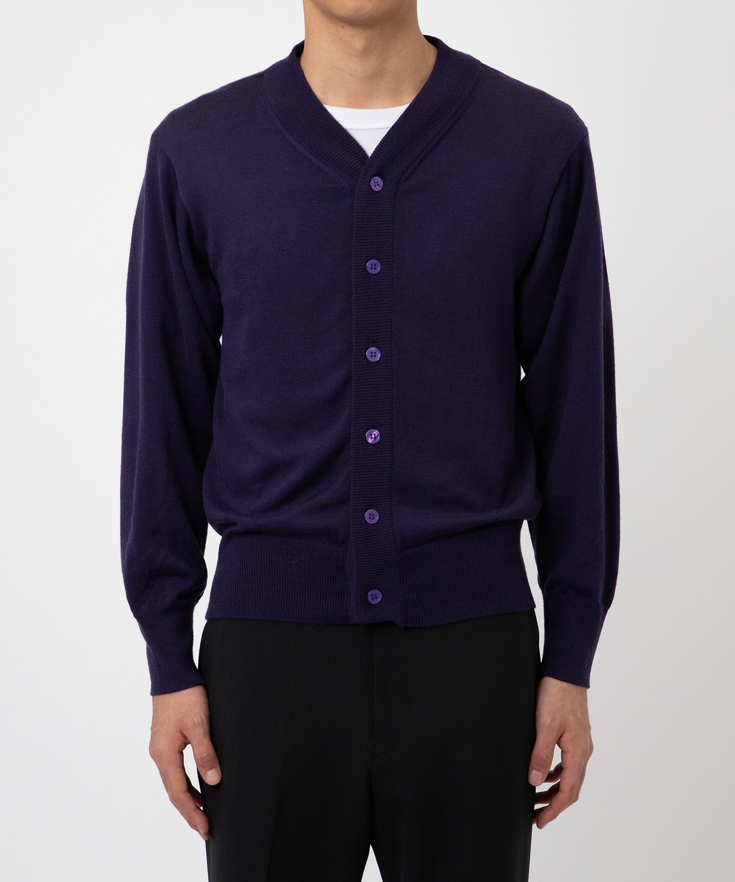 Standard Vneck Knit Cardigan Allege.