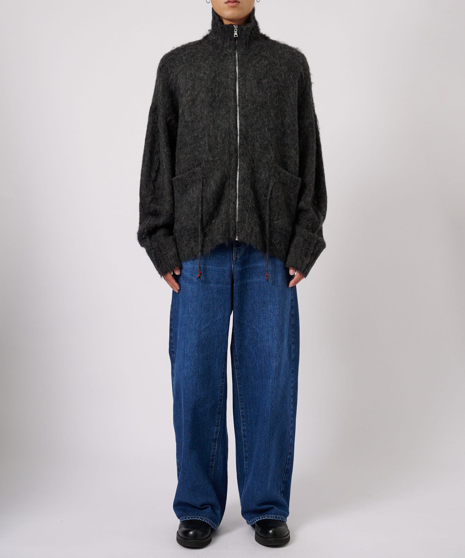 SHAGGY DRIVERS KNIT JACKET FACCIES