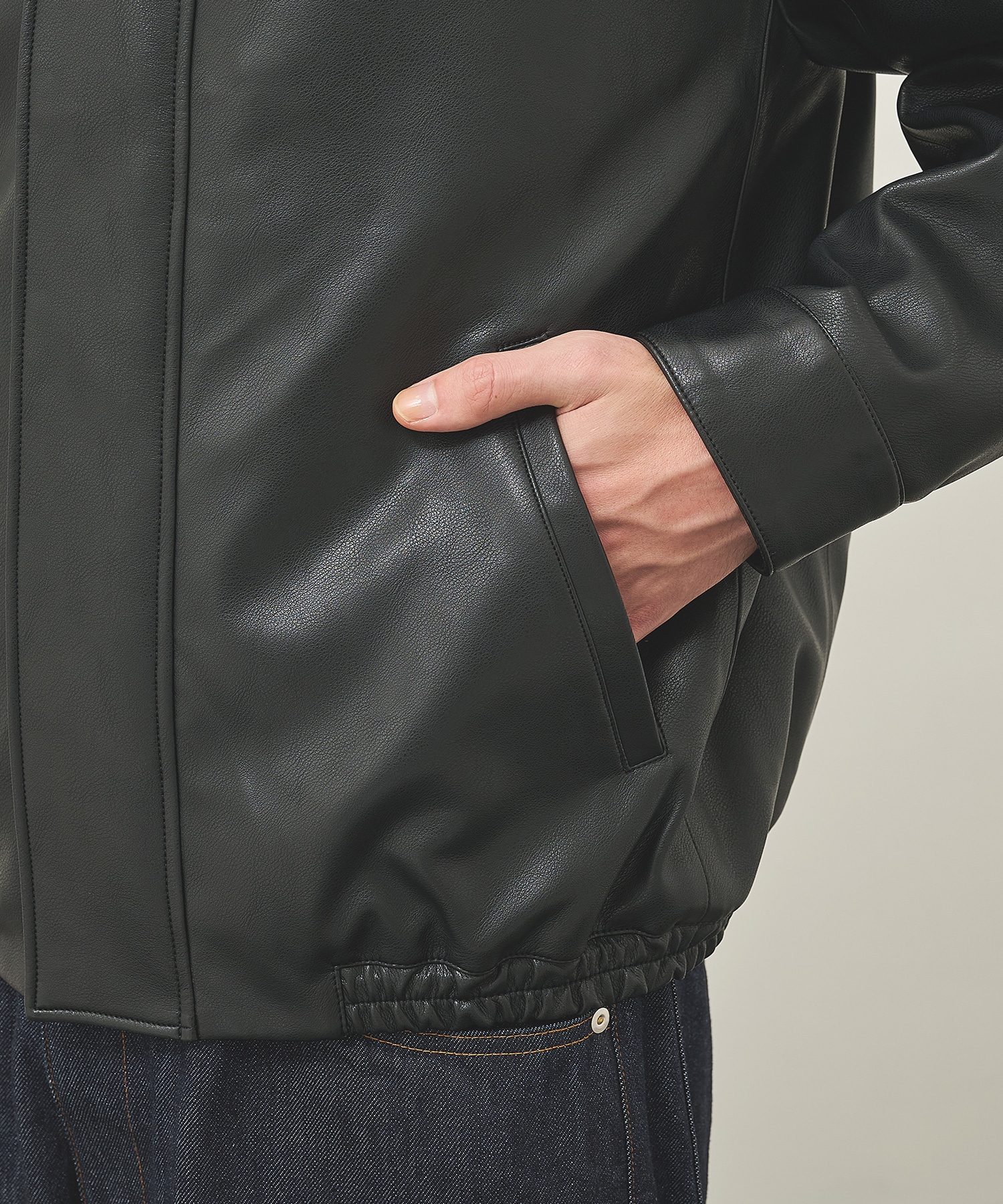 MODERN LEATHER BLOUSON STUDIOUS