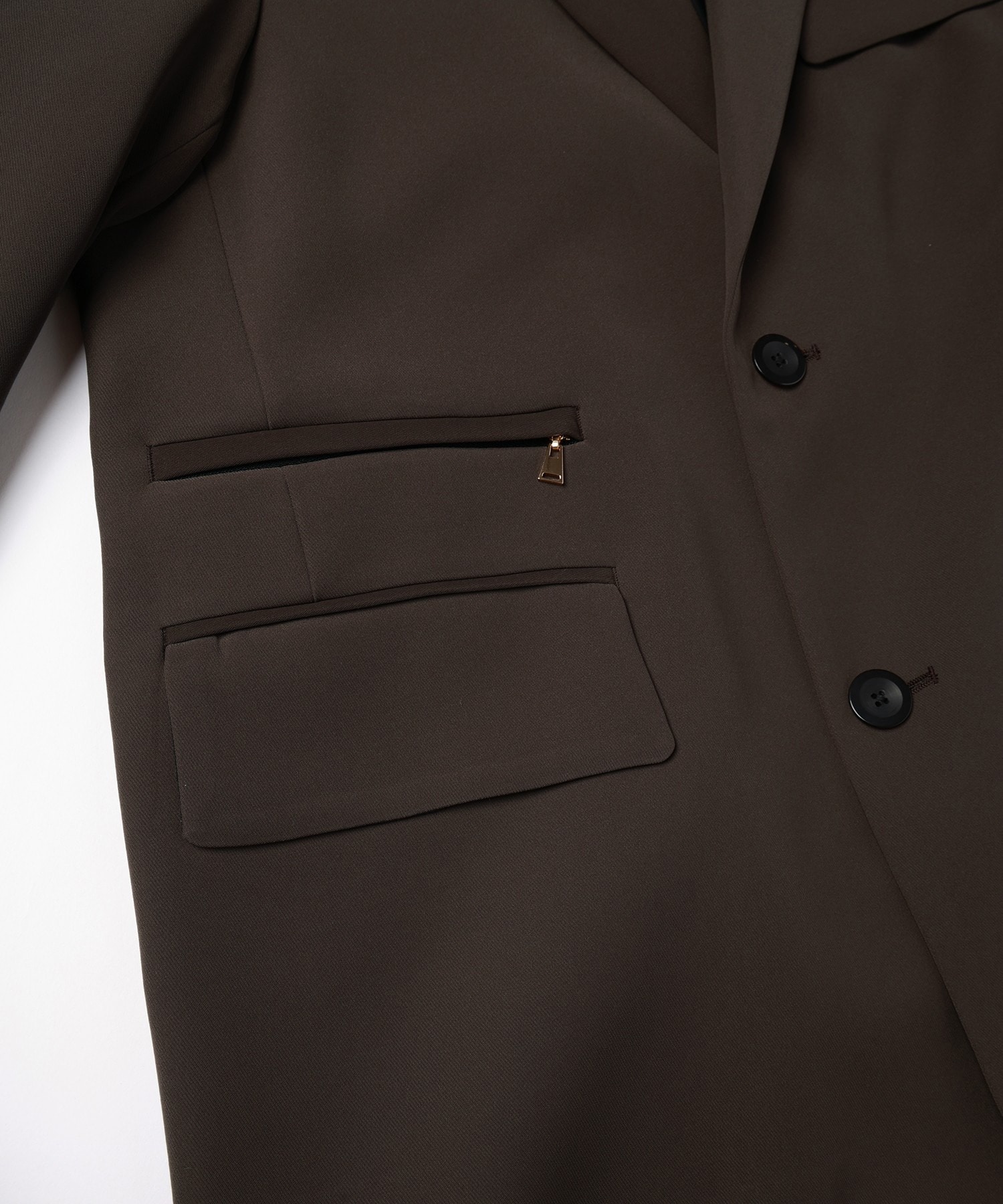 Double Cloth Twill Zip Pocket Tailored Jacket CULLNI