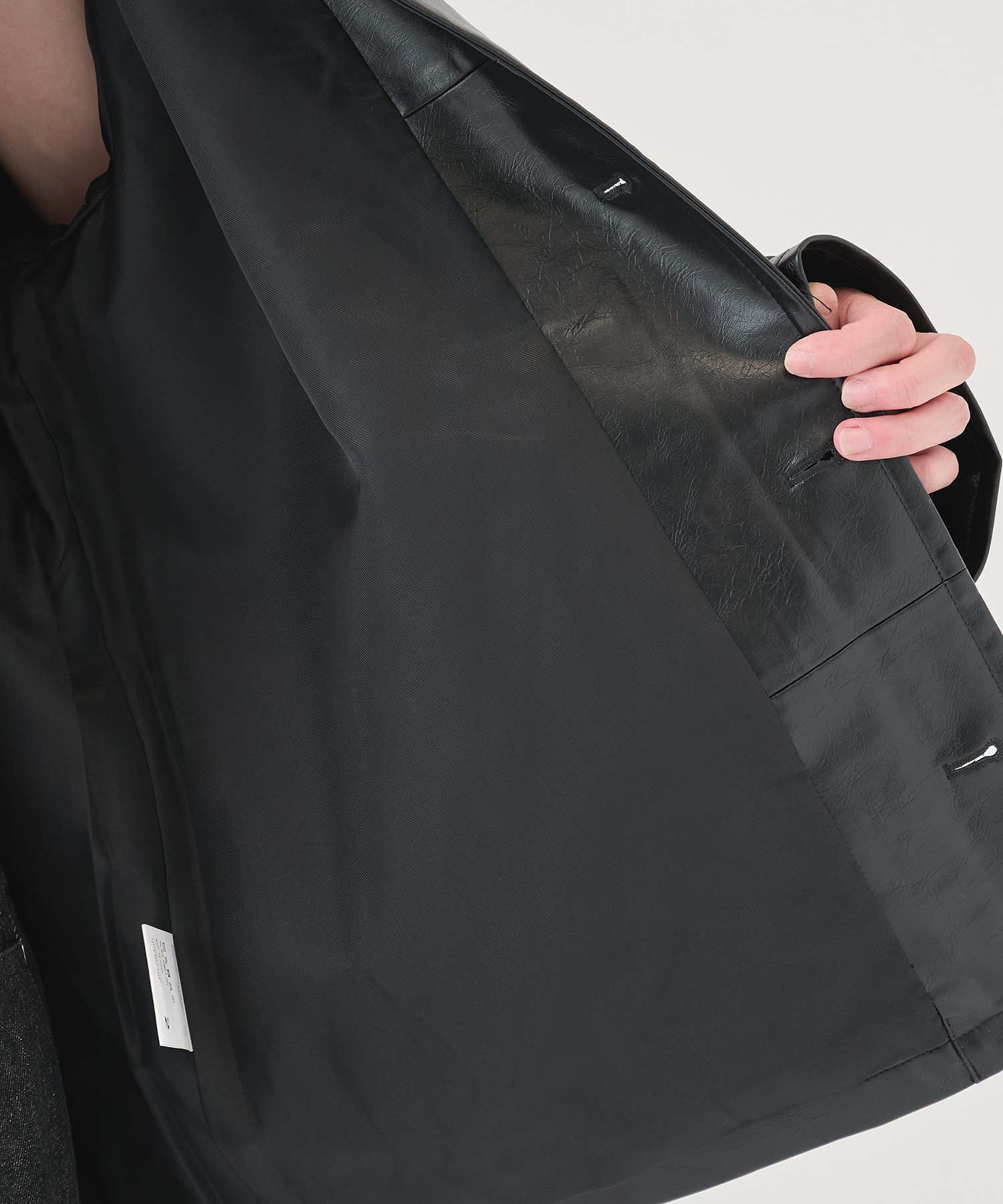 別注 VEGAN LEATHER CAR COAT JieDa