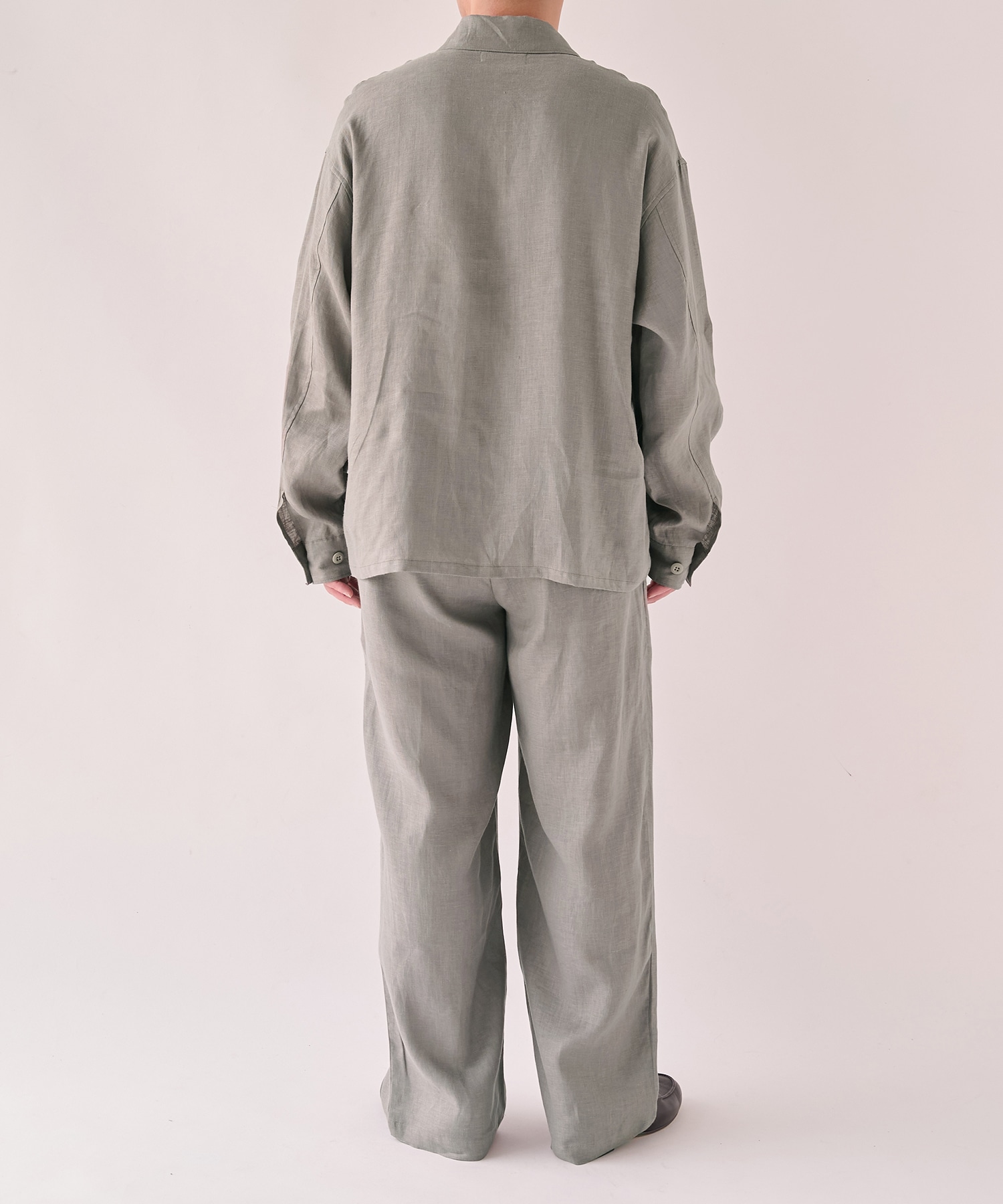 別注 LINEN TROPICAL WIDE LEG EASY PANTS MARKAWARE/marka