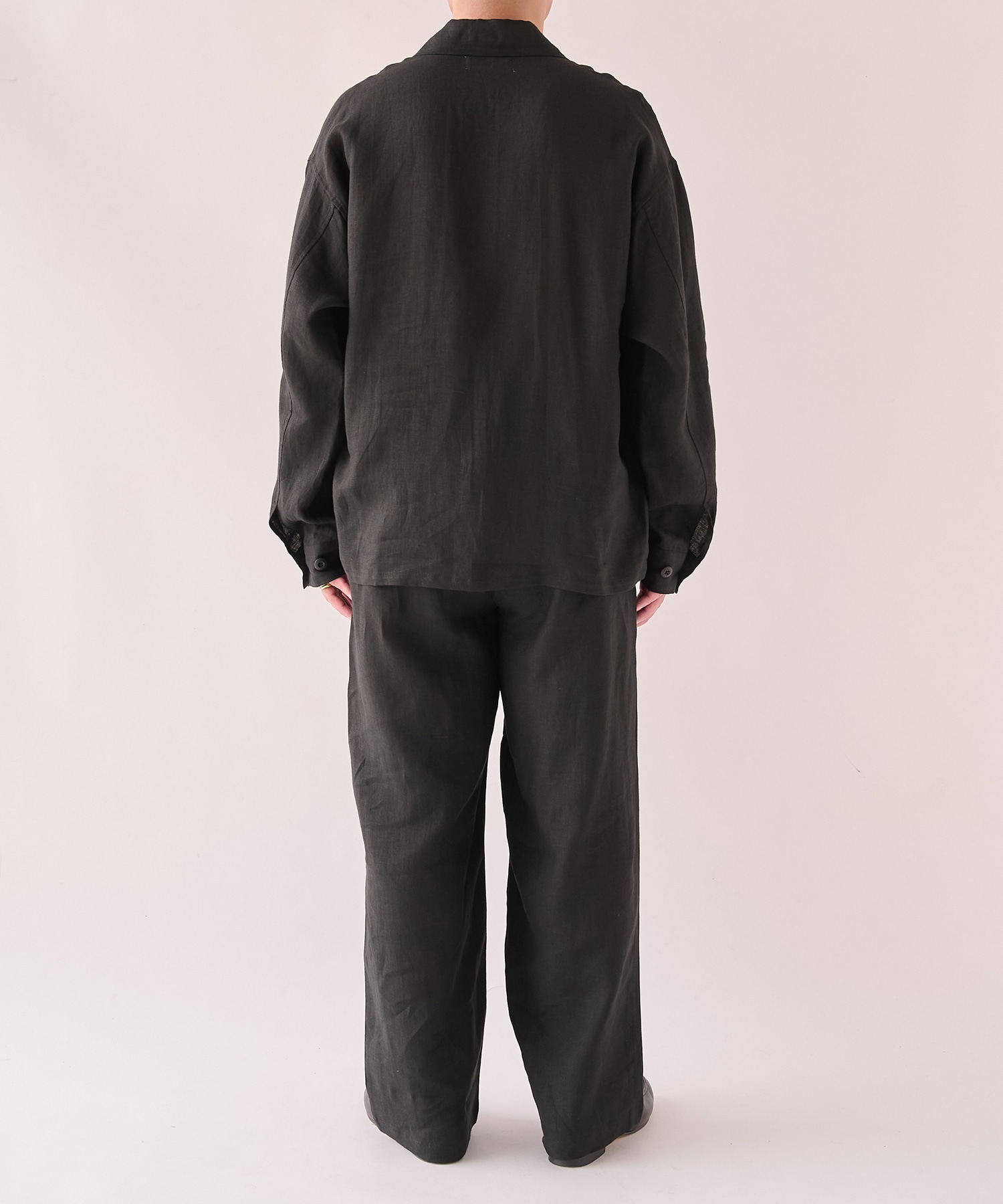 別注 LINEN TROPICAL WIDE LEG EASY PANTS MARKAWARE/marka