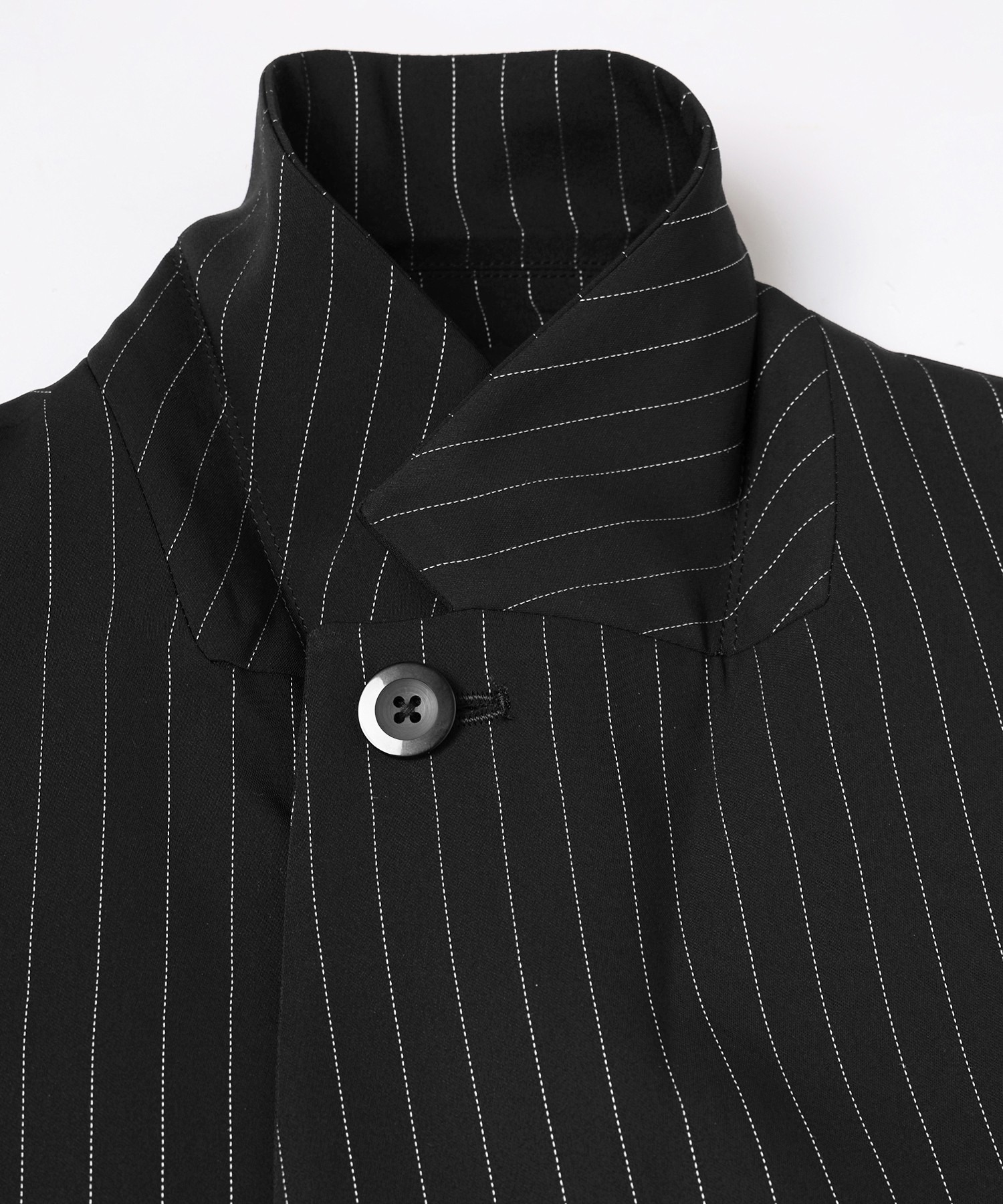 Stripe Double Cloth Button-Tab Pocket Tailored Jacket CULLNI