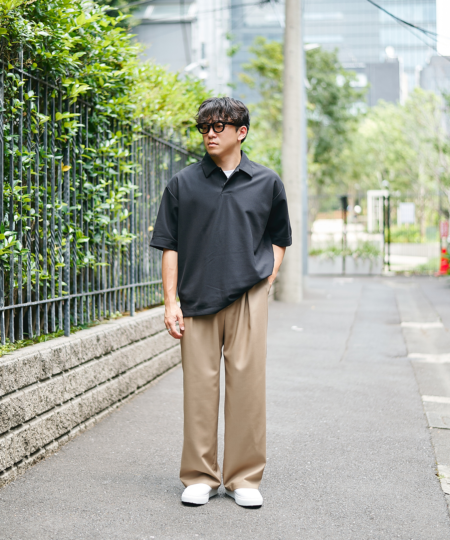 Non-Mulesed Summer Wool Slacks STUDIOUS