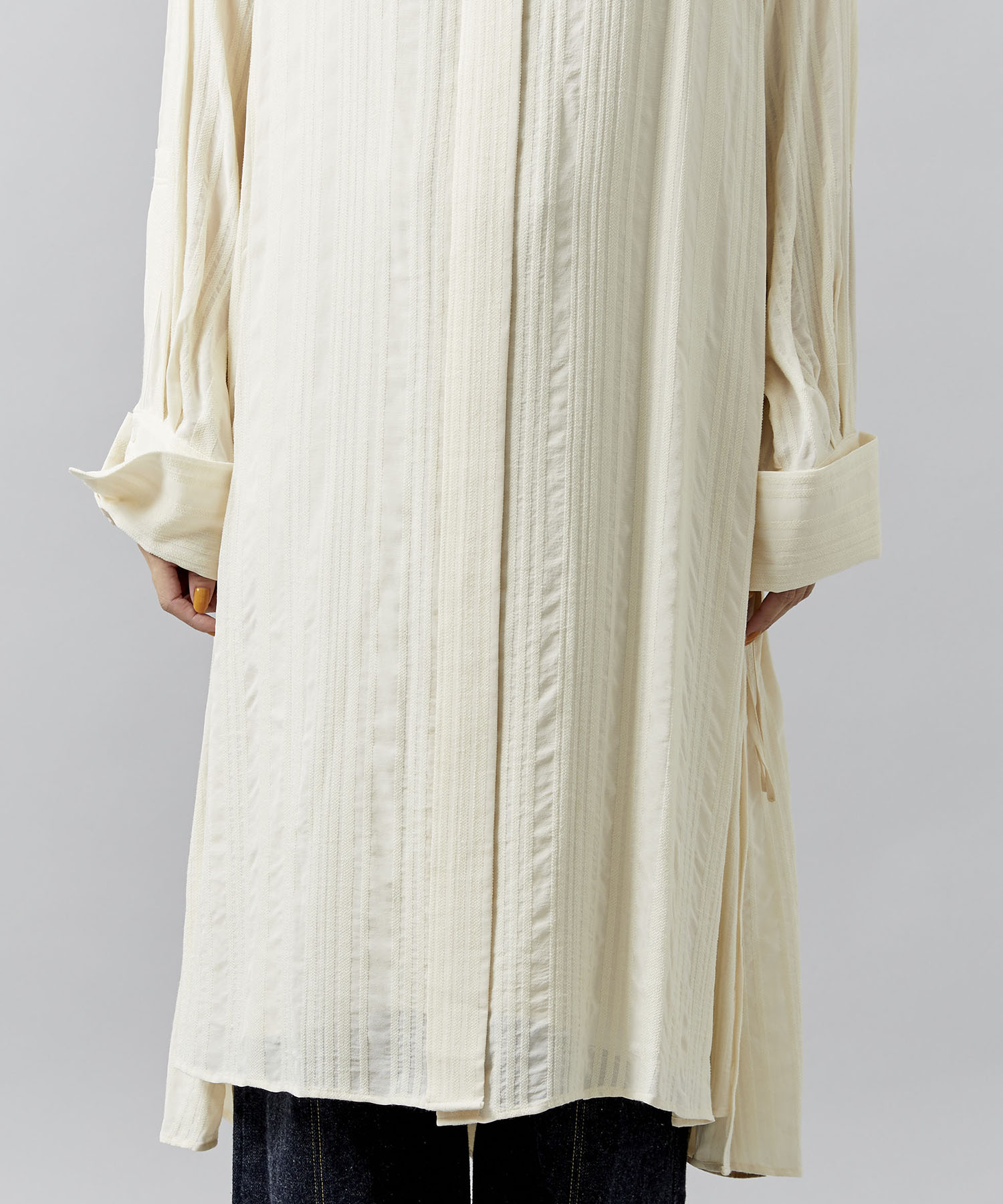 STRIPE SHIRT DRESS WITH CAMISOLE rito structure