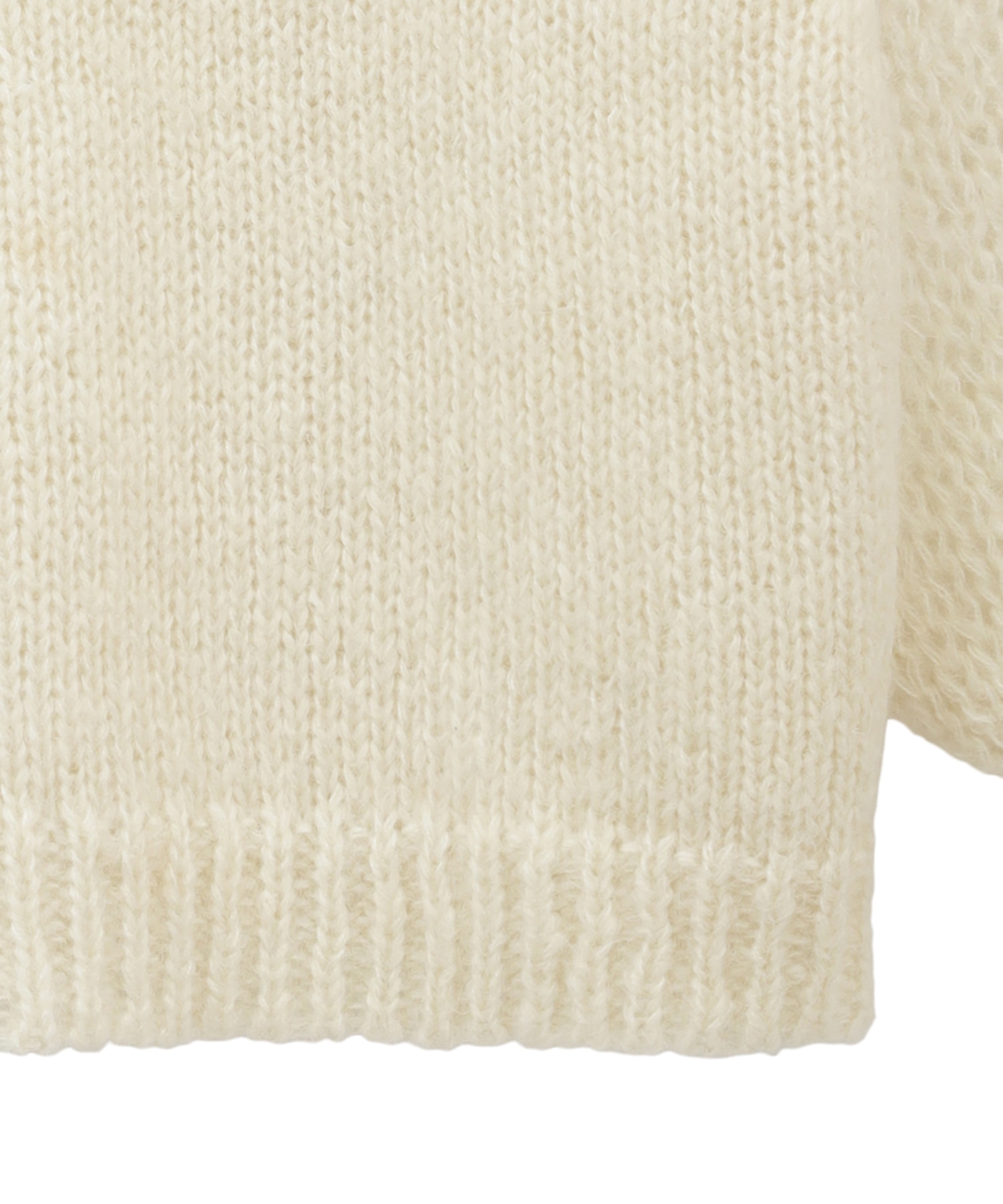 HALF SHEER LOOSE MOHAIR KNIT TOPS(1 IVORY): CLANE: WOMENS
