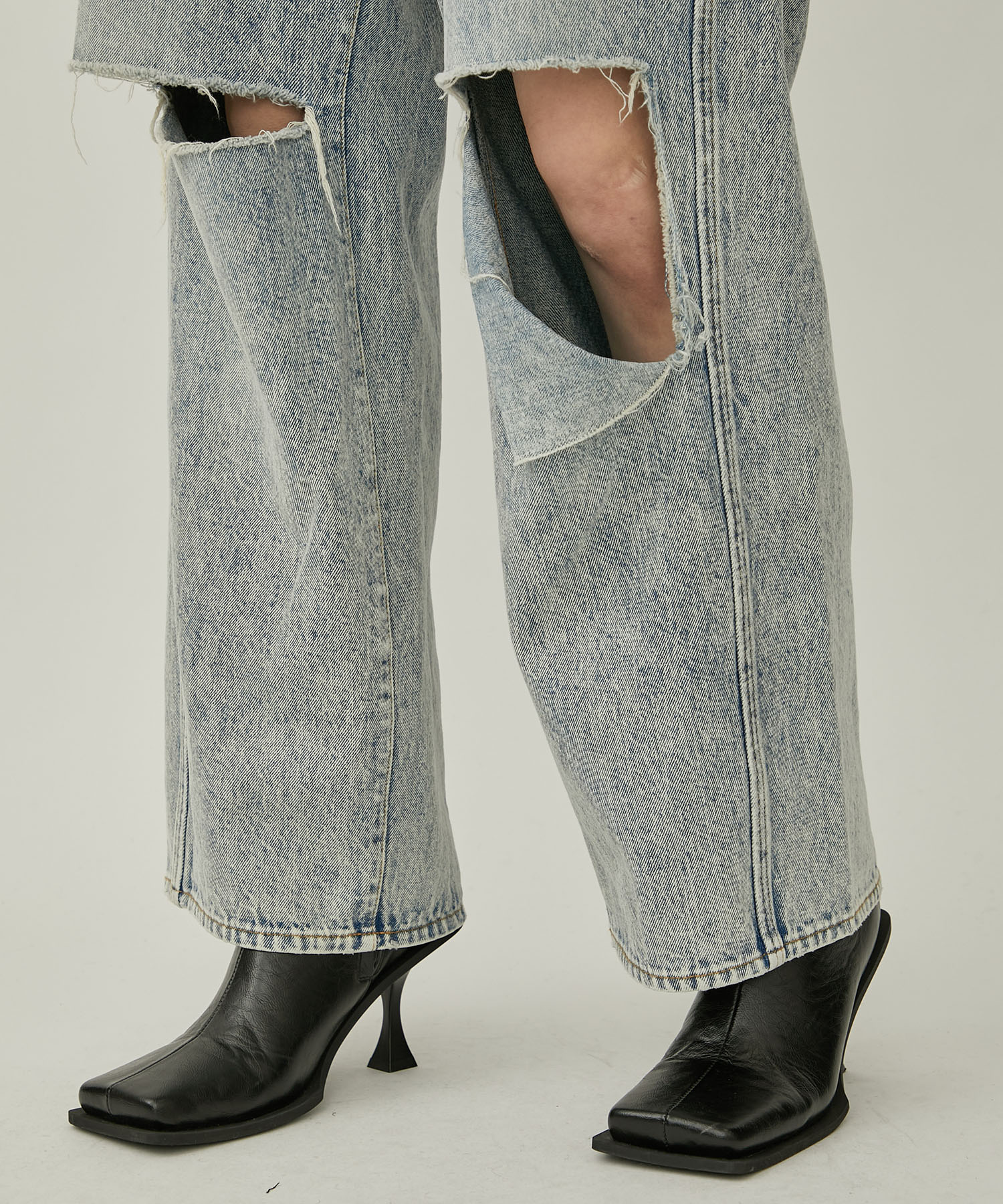 KNEE CUTTING DENIM PANTS(1 BLUE): THINGS THAT MATTER: WOMENS