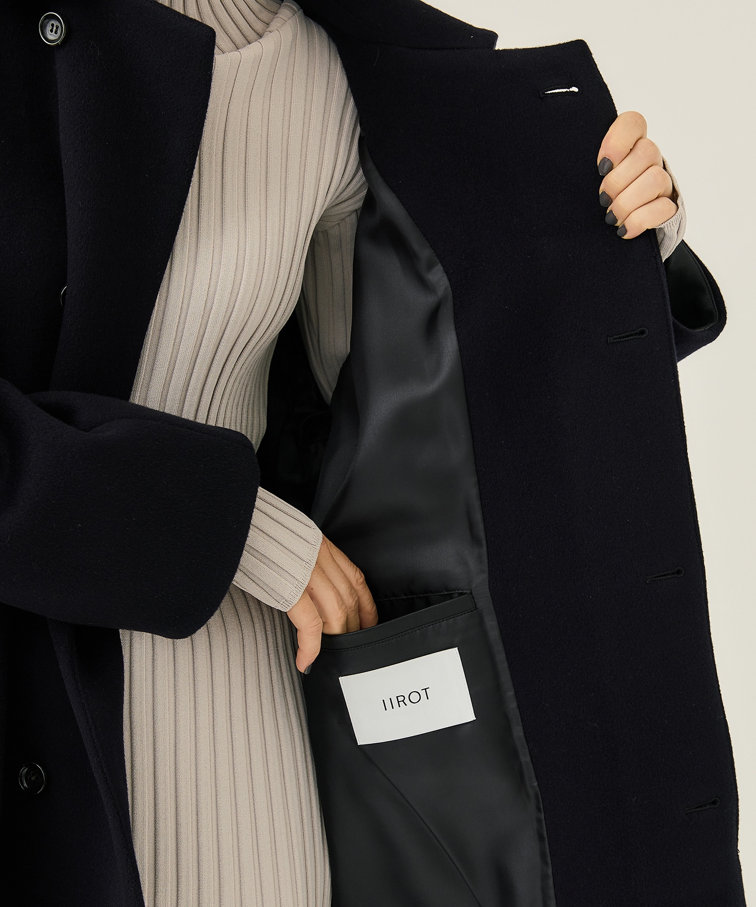 Stand Fall Collar Coat(FREE NAVY): IIROT: WOMENS｜ STUDIOUS ONLINE