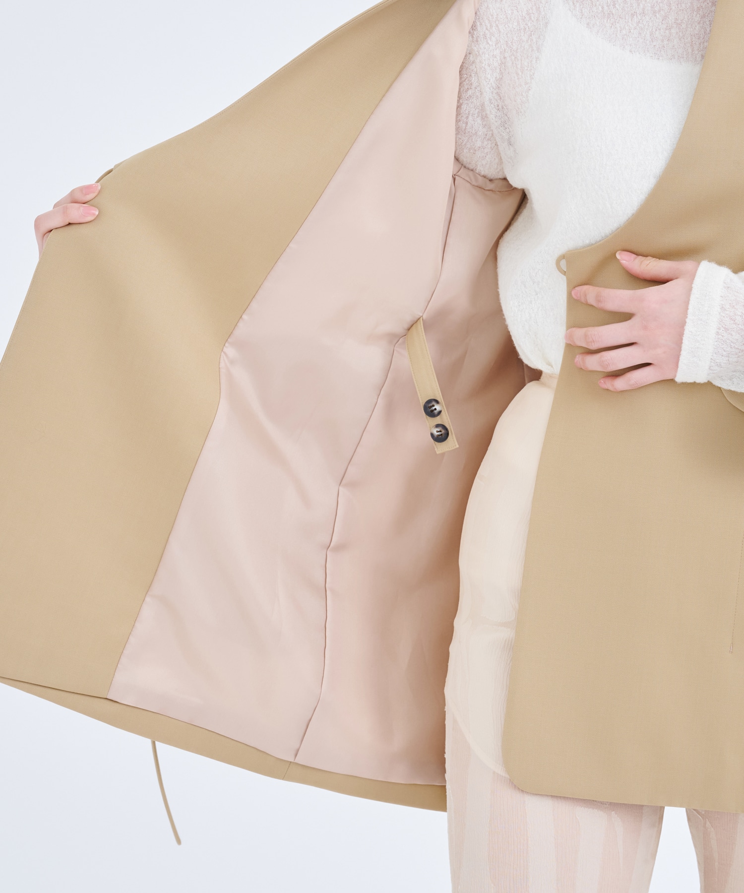 Wool Gabardine Jacket(1 BEIGE): Mame Kurogouchi: WOMENS｜ STUDIOUS