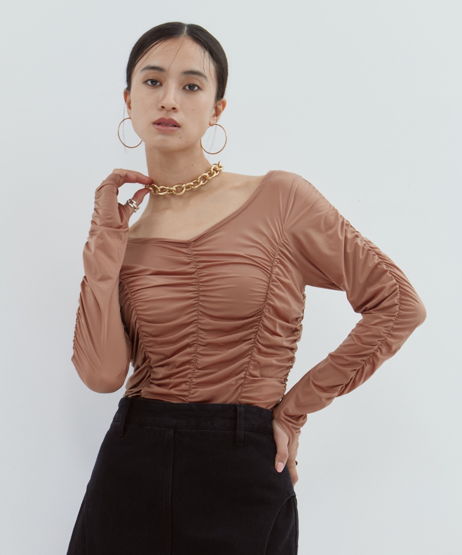 Gathered Skin Top STUDIOUS