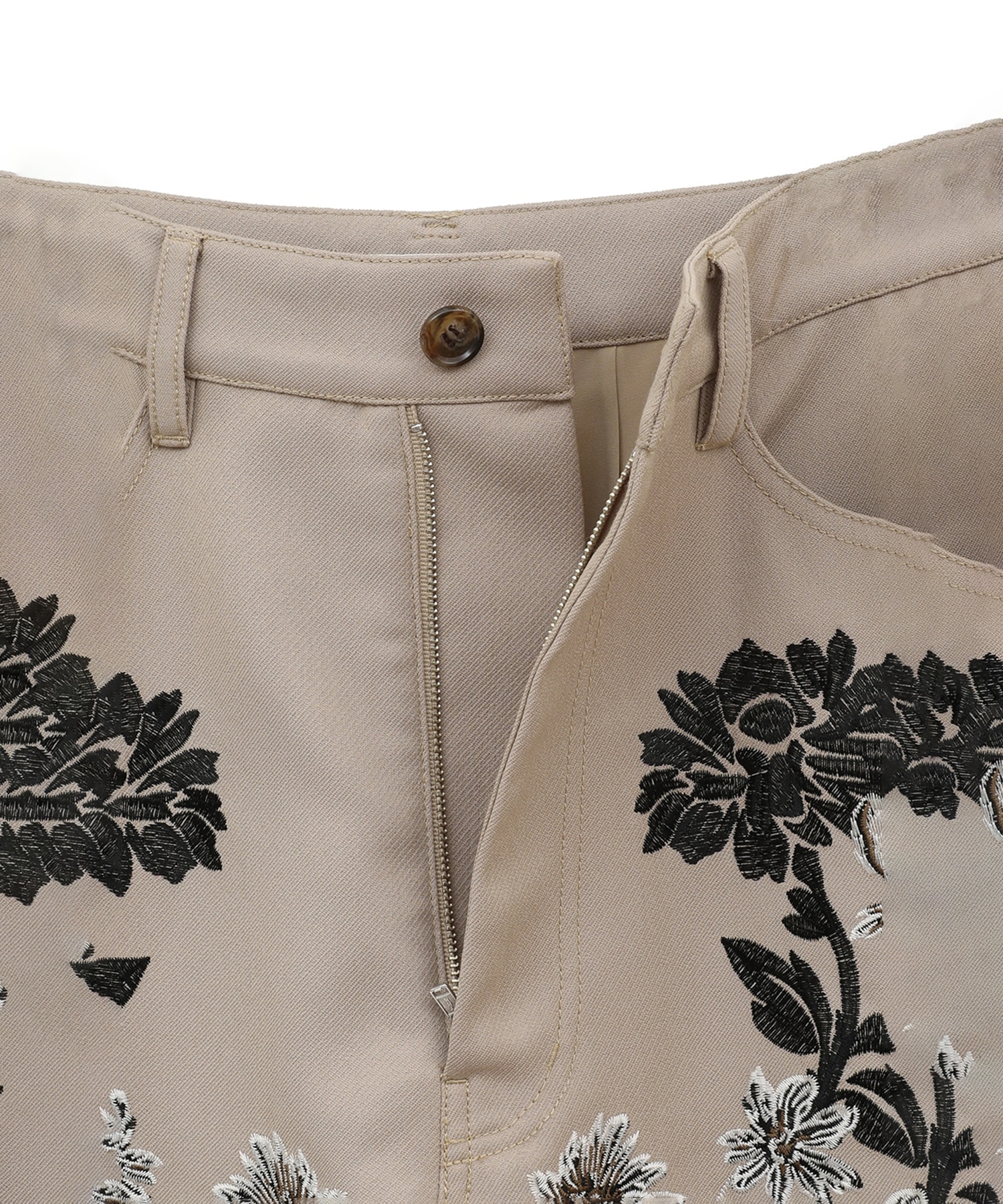 FLOWER EMBROIDERY PANTS CLANE