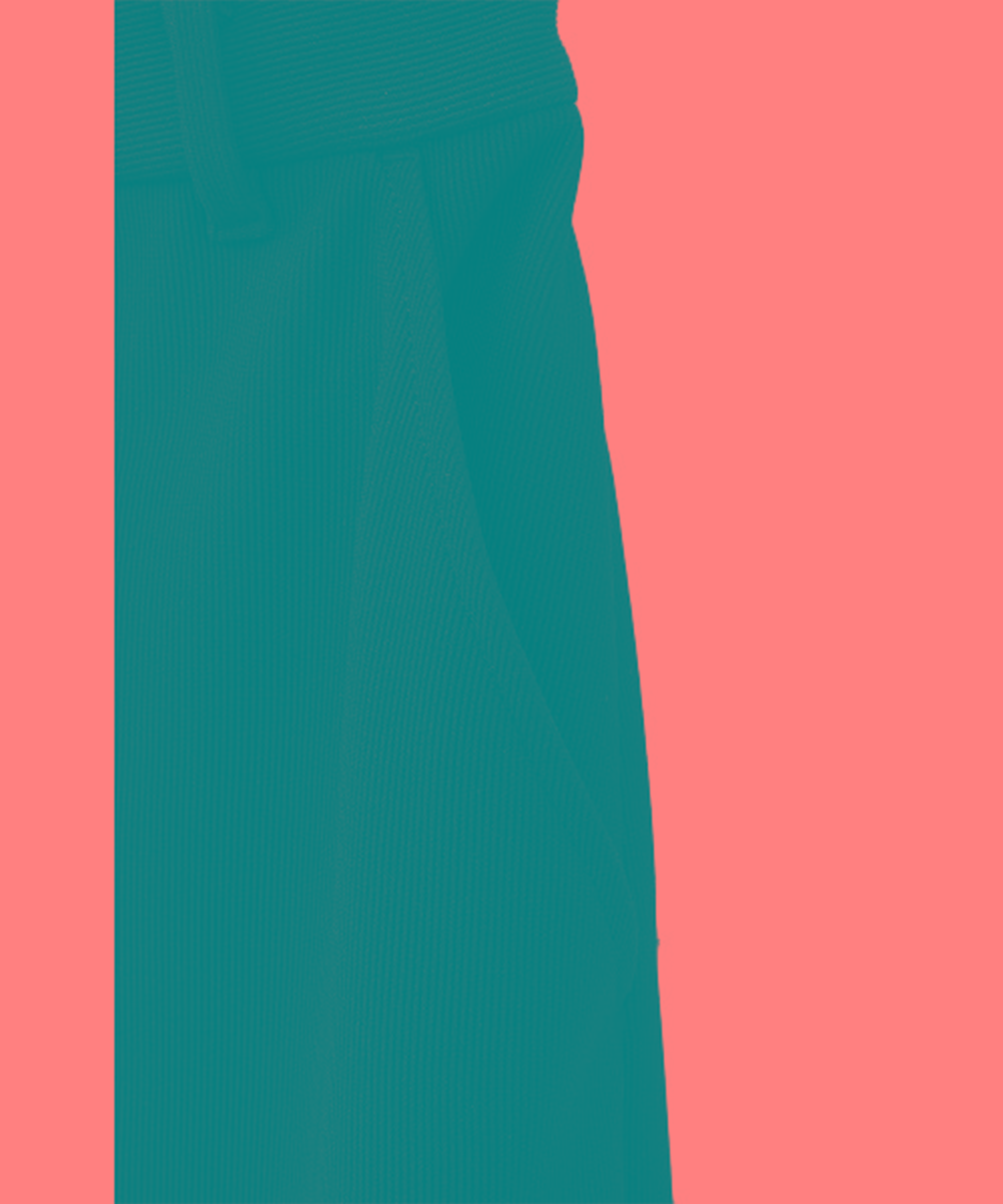 RIB STRIPE STRAIGHT SKIRT CLANE