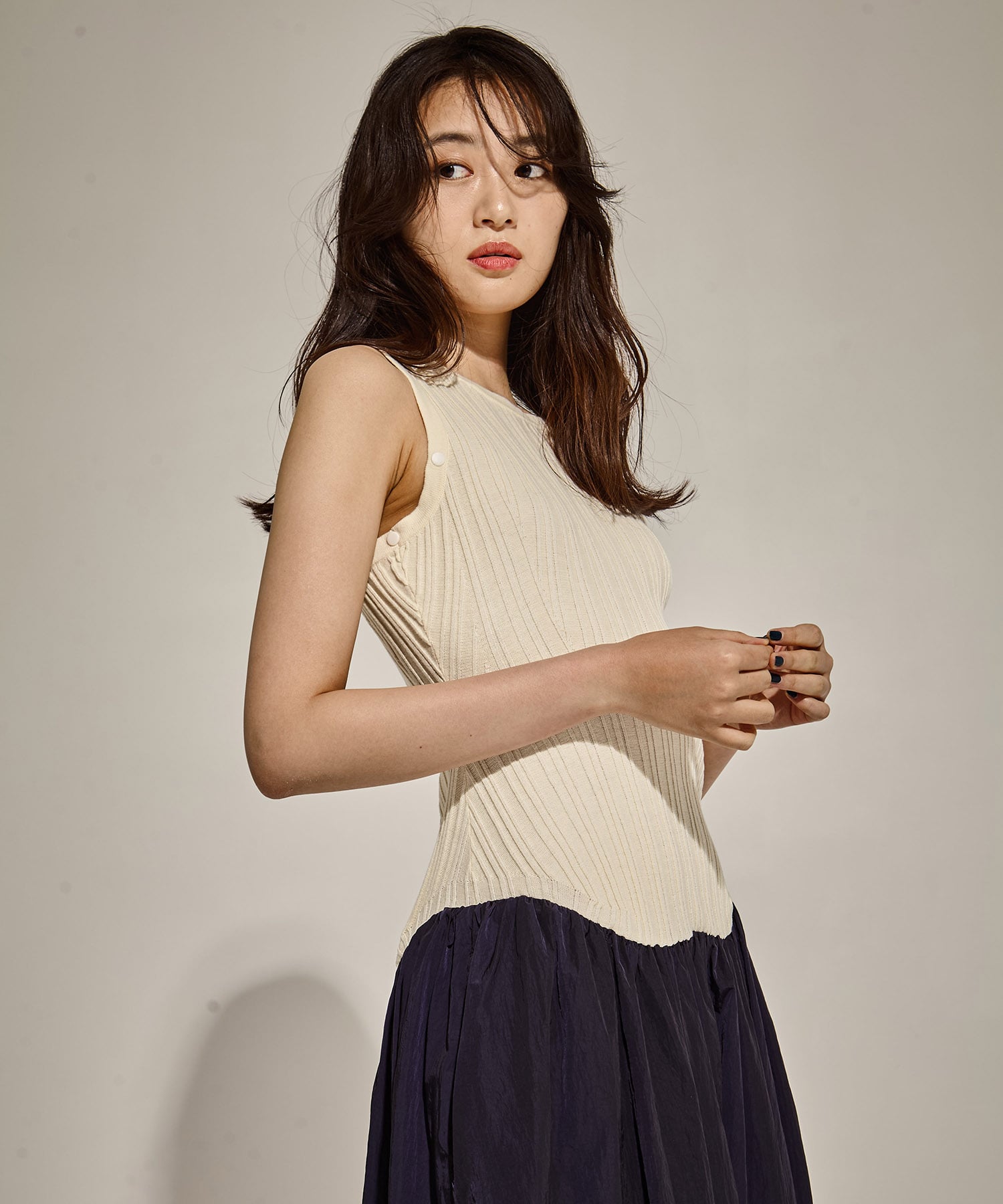 2way Sleeve Knit Dress STUDIOUS