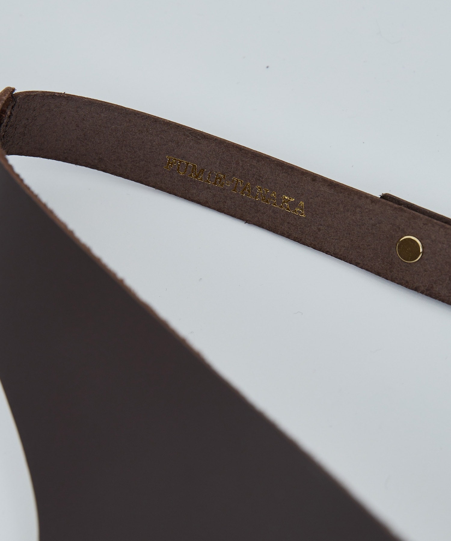 leather fringe belt FUMIE=TANAKA