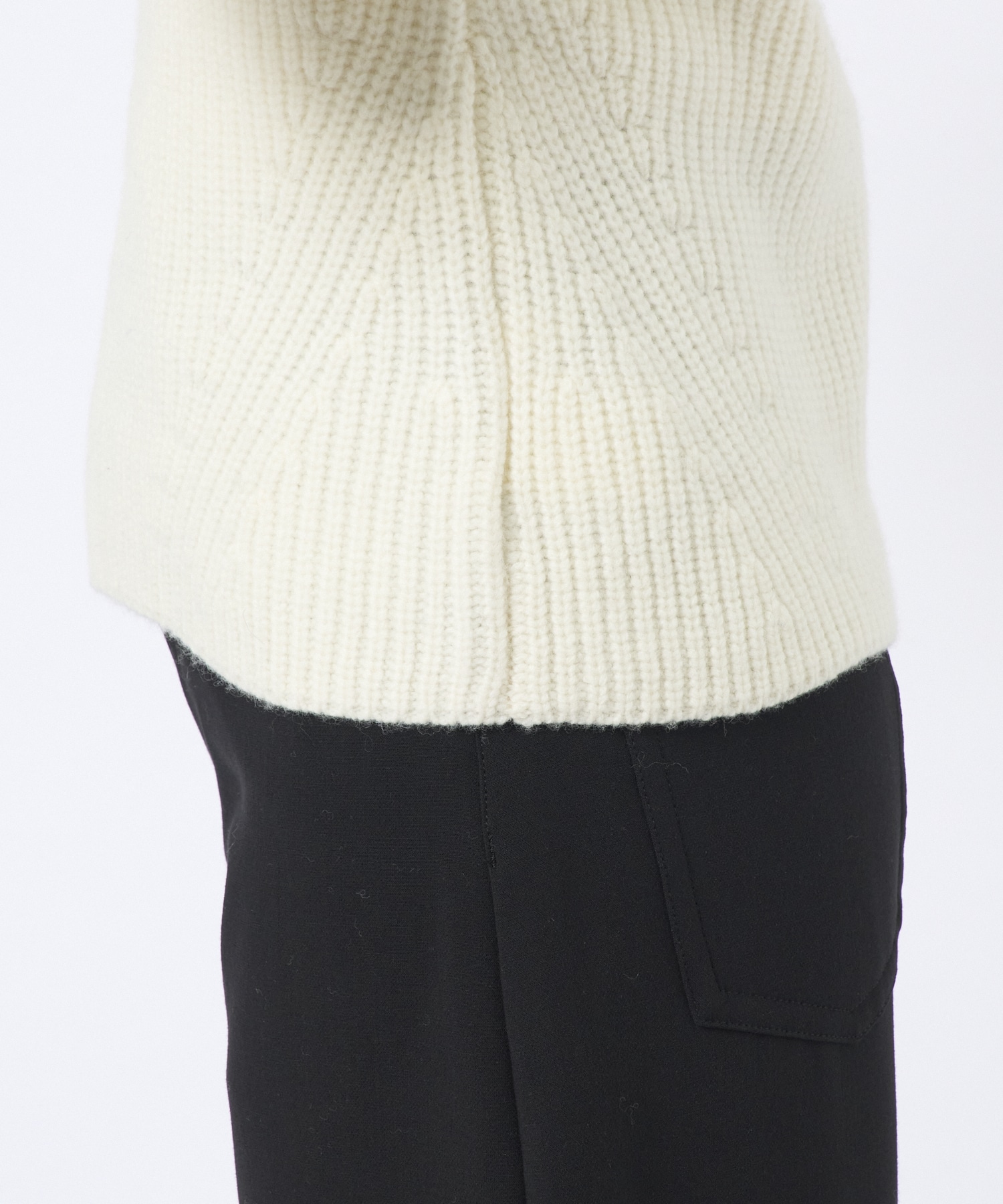 Button Sleeve Wool Knit Top STUDIOUS