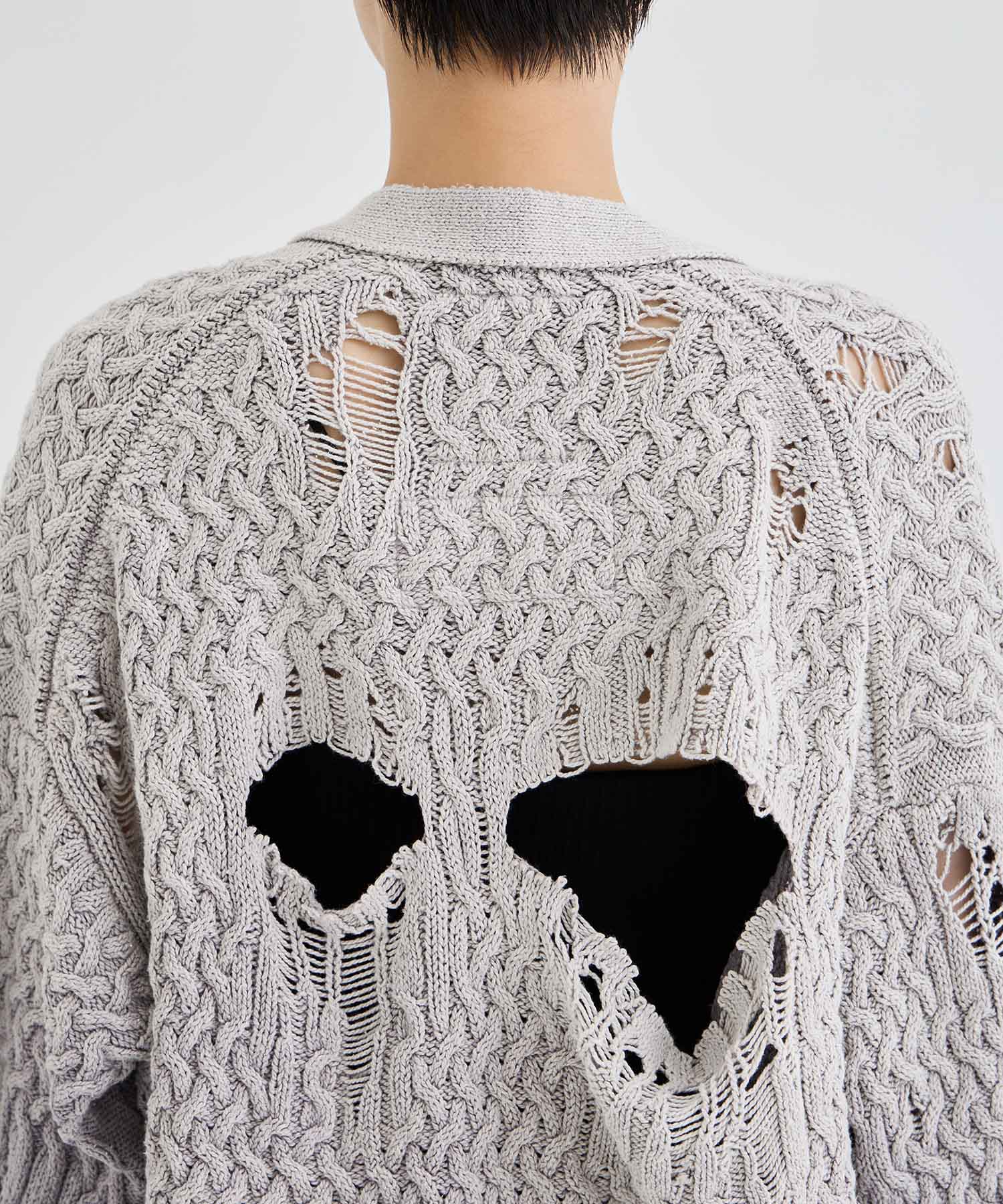 SUNFADED KNIT CARDIGAN Maison MIHARA YASUHIRO