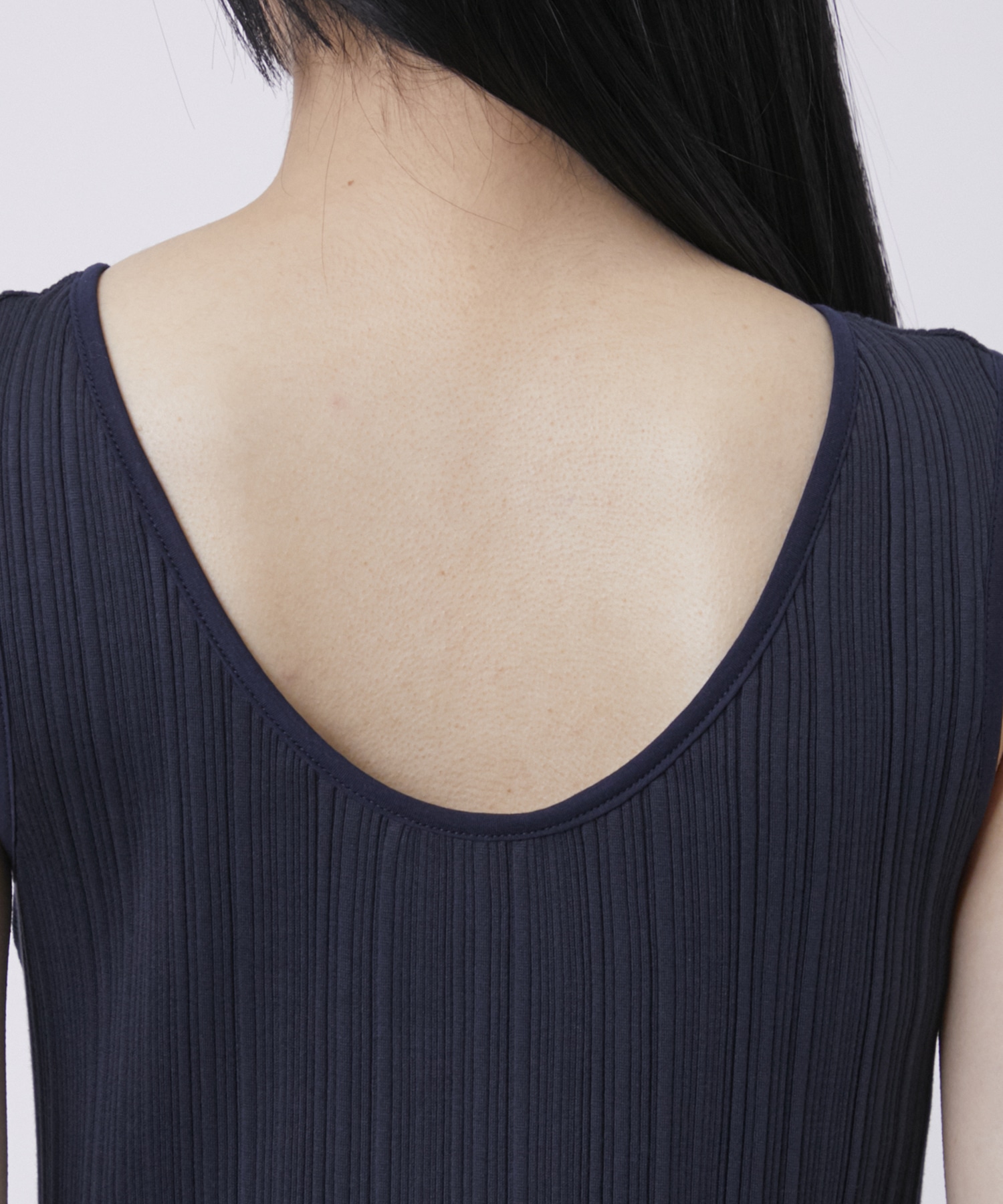 Random Ribbed Organic Cotton 2way Dress Mame Kurogouchi