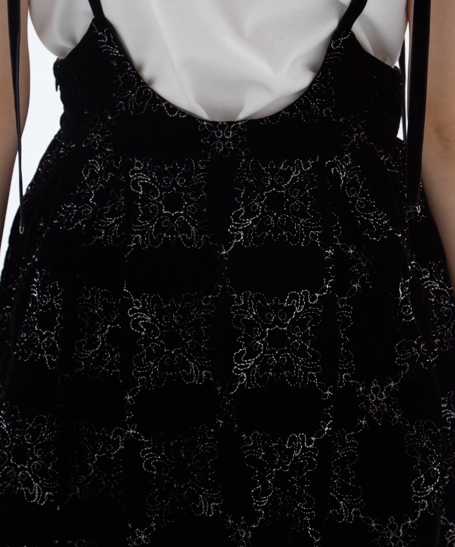 palace tiles quilted overalls skirt tanakadaisuke