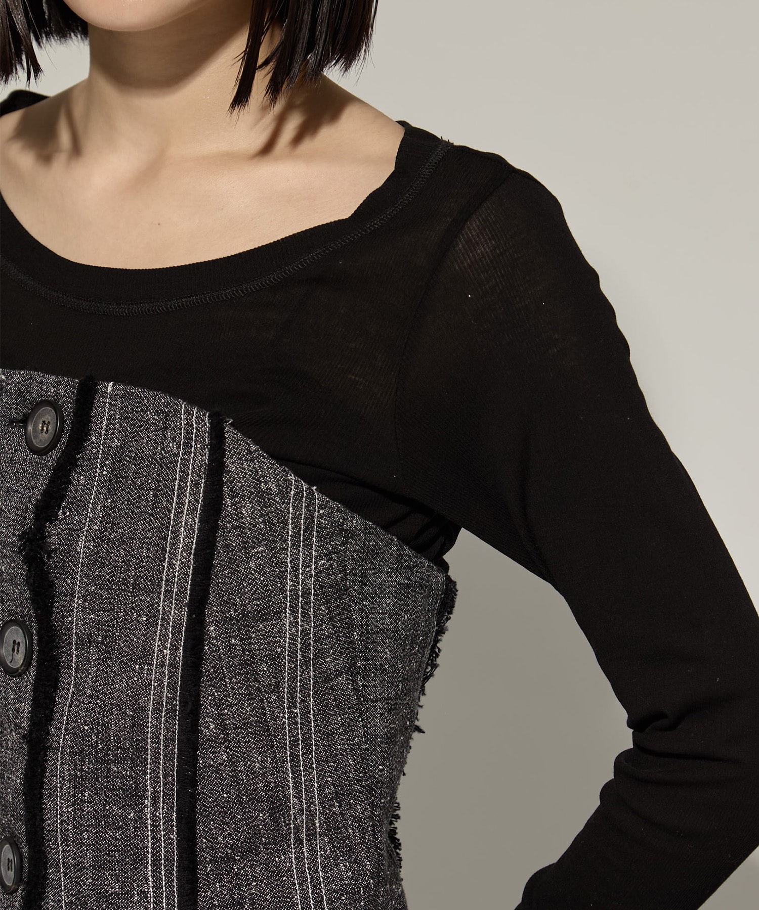 Silk Linen Bustier Combi Top STUDIOUS