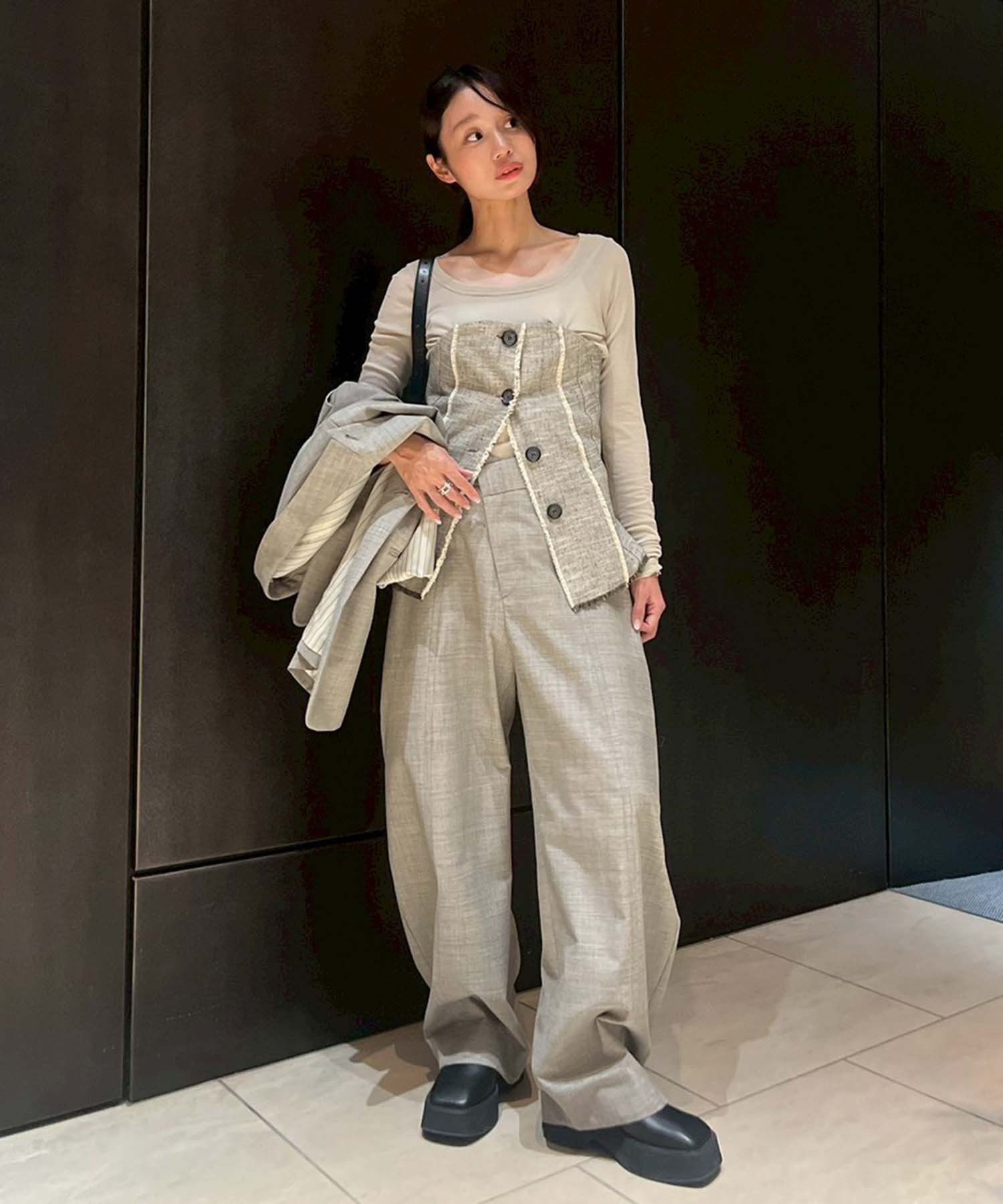 Silk Nep Bustier Combi Top STUDIOUS