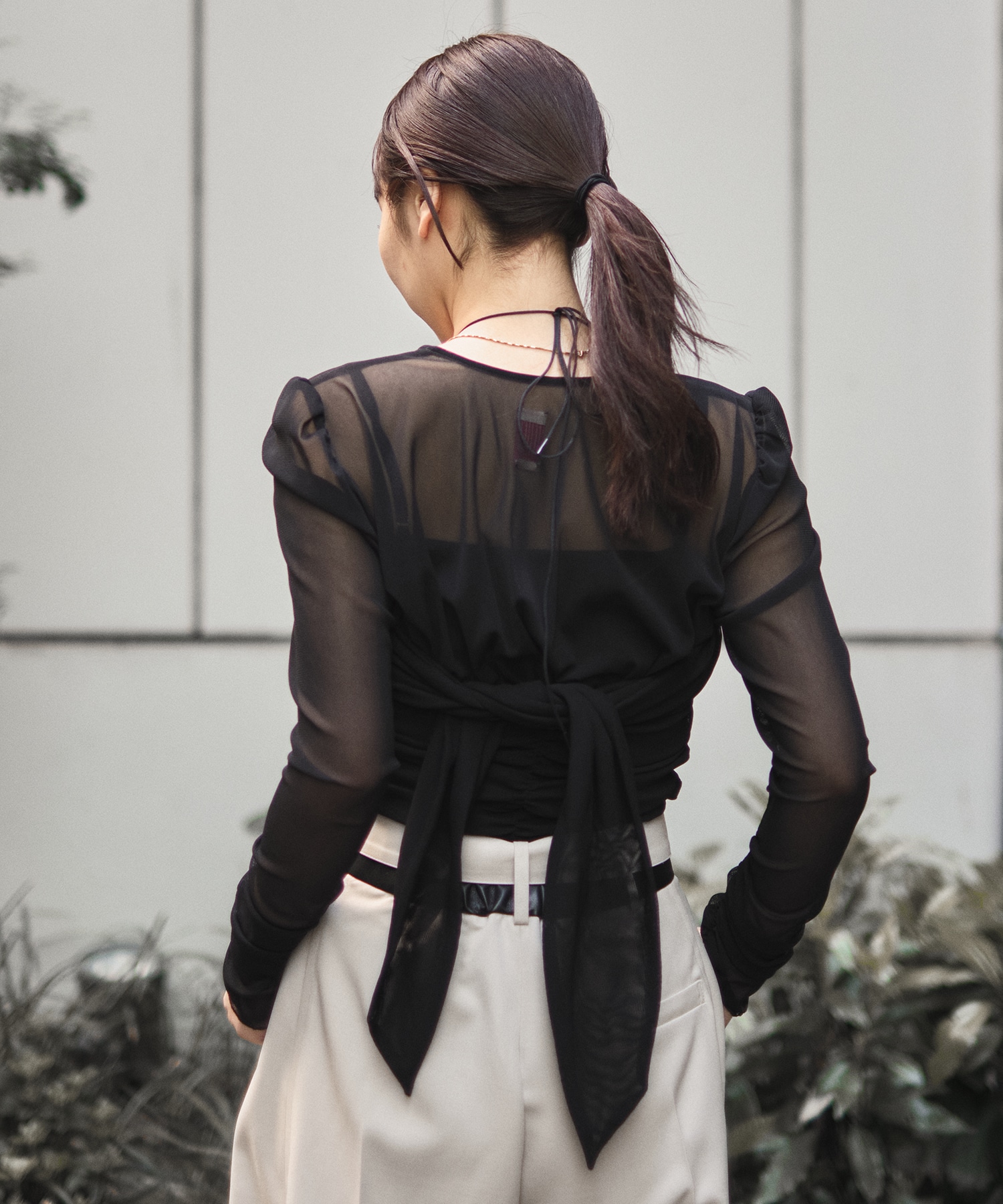 別注 TULLE GATHERED TOP FETICO
