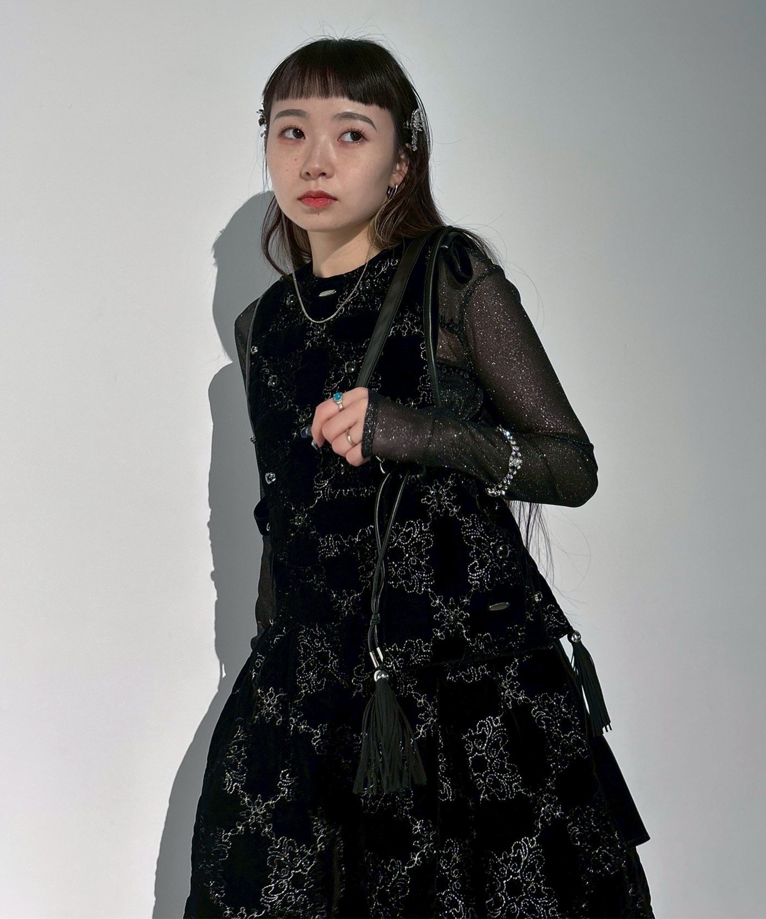 palace tiles quilted drawstring bag tanakadaisuke