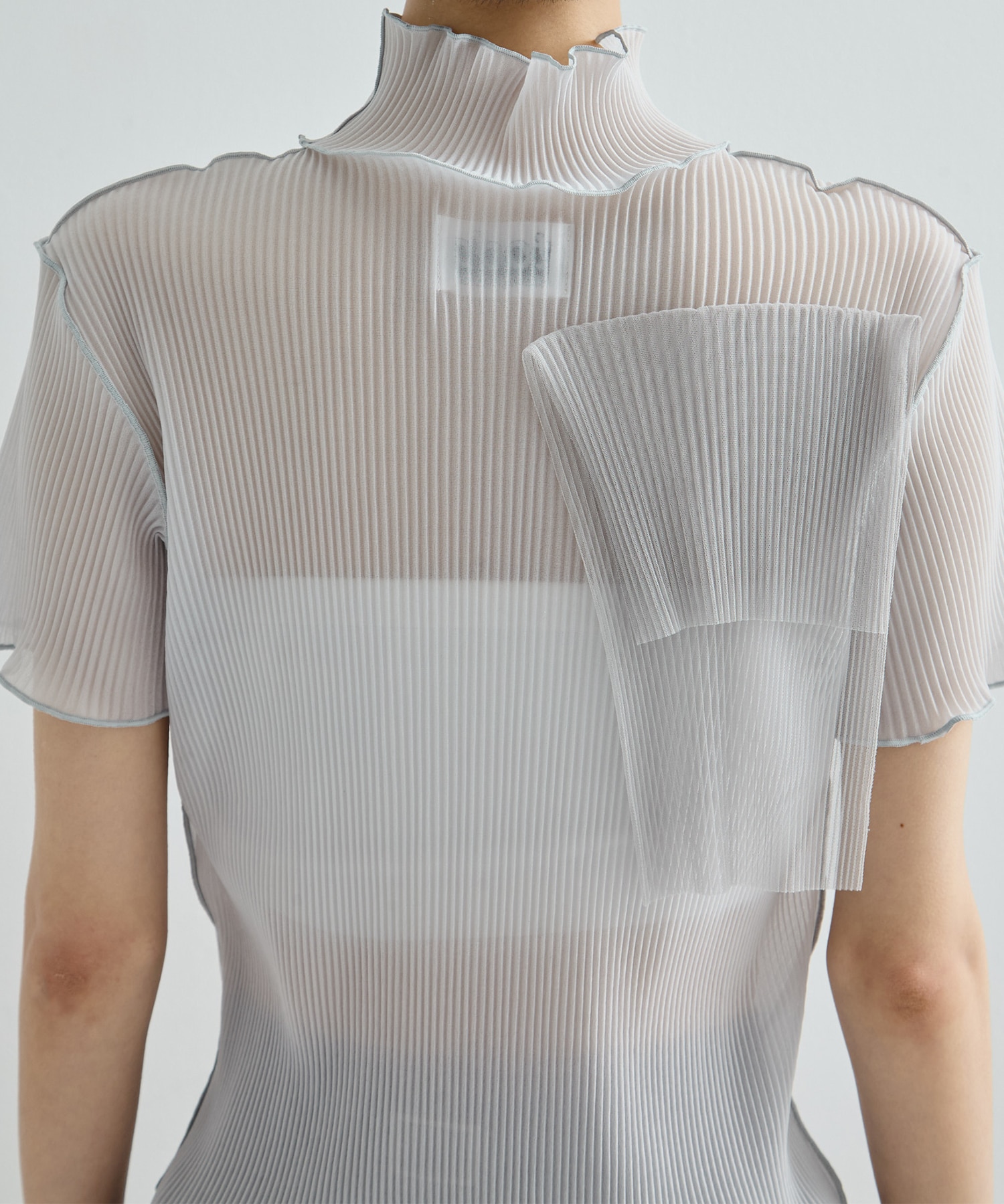 別注SHEER SHORT HIGHNECK SLEEVE TOP kotohayokozawa
