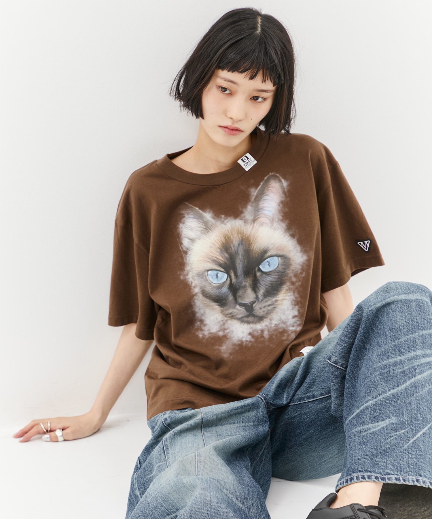 CAT PRINTED TEE Maison MIHARA YASUHIRO