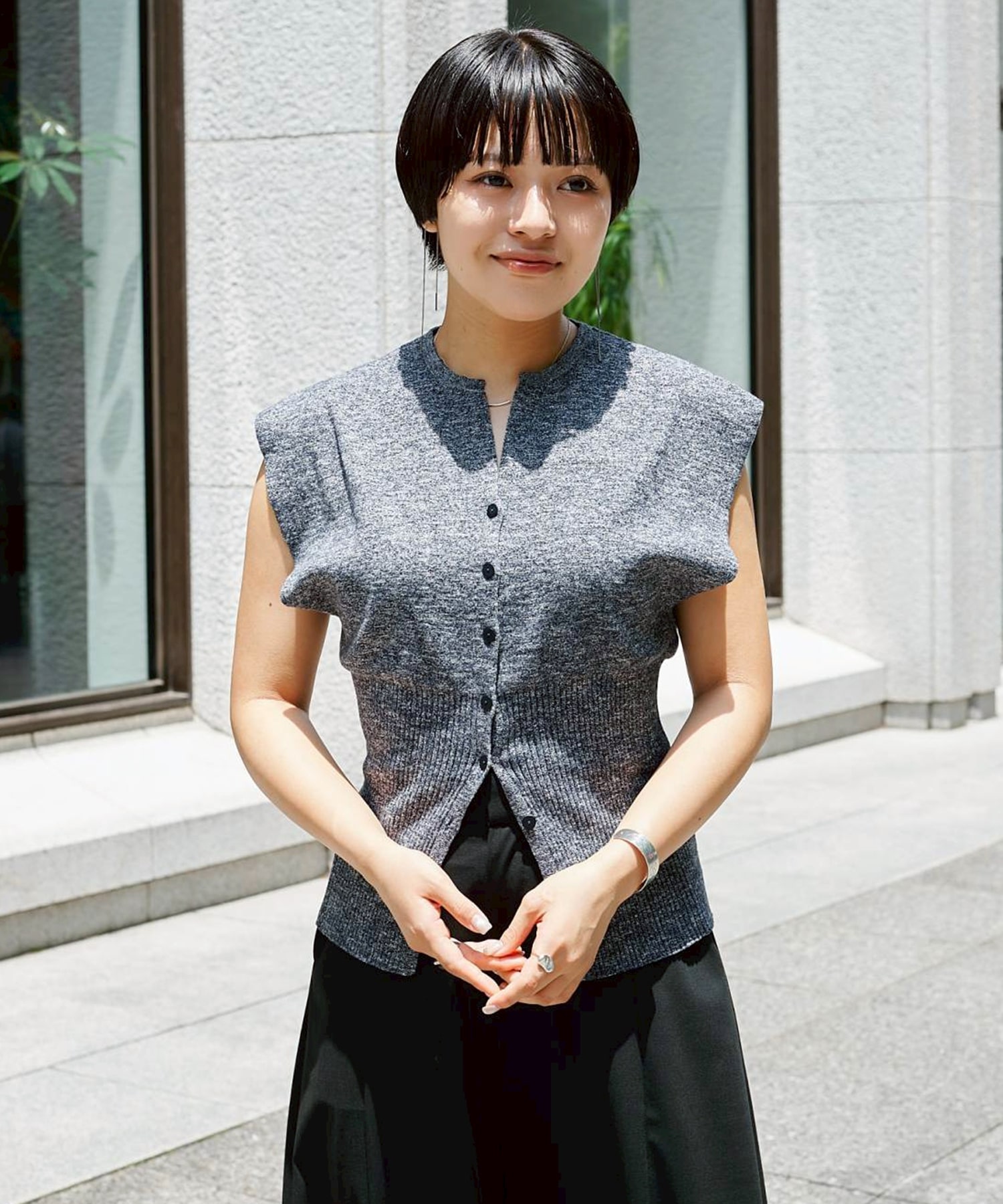 Mix yarn rib knit RIM.ARK