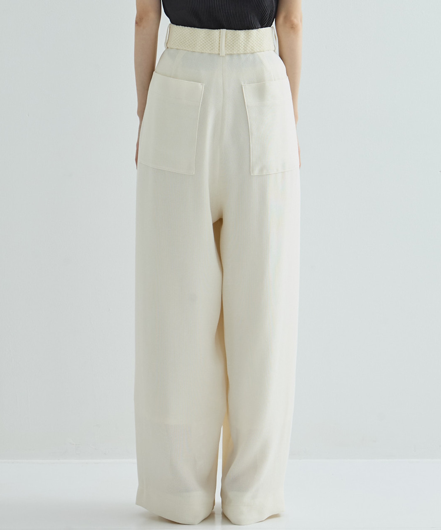 Asymmetric Front Mesh Trousers STUDIOUS