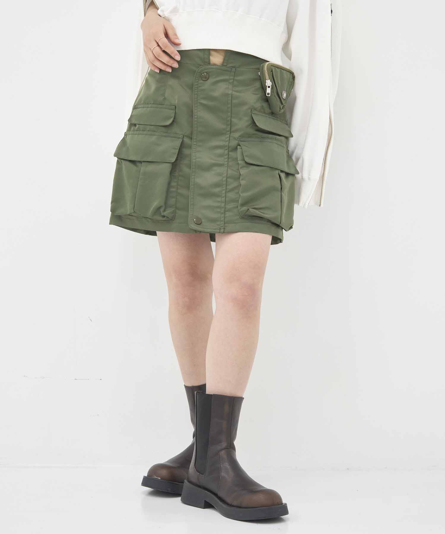 Nylon twill mini skirt TOGA