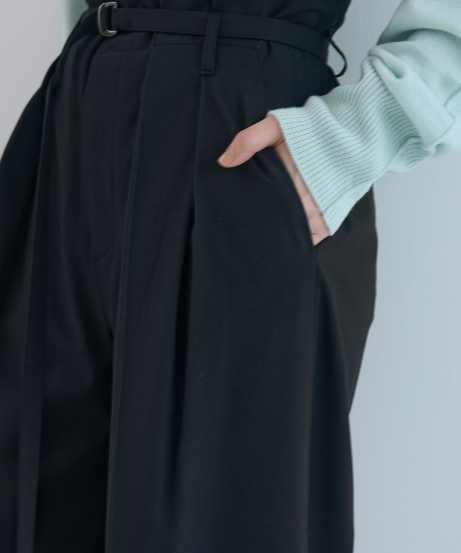 Belted High Waist Trousers STUDIOUS