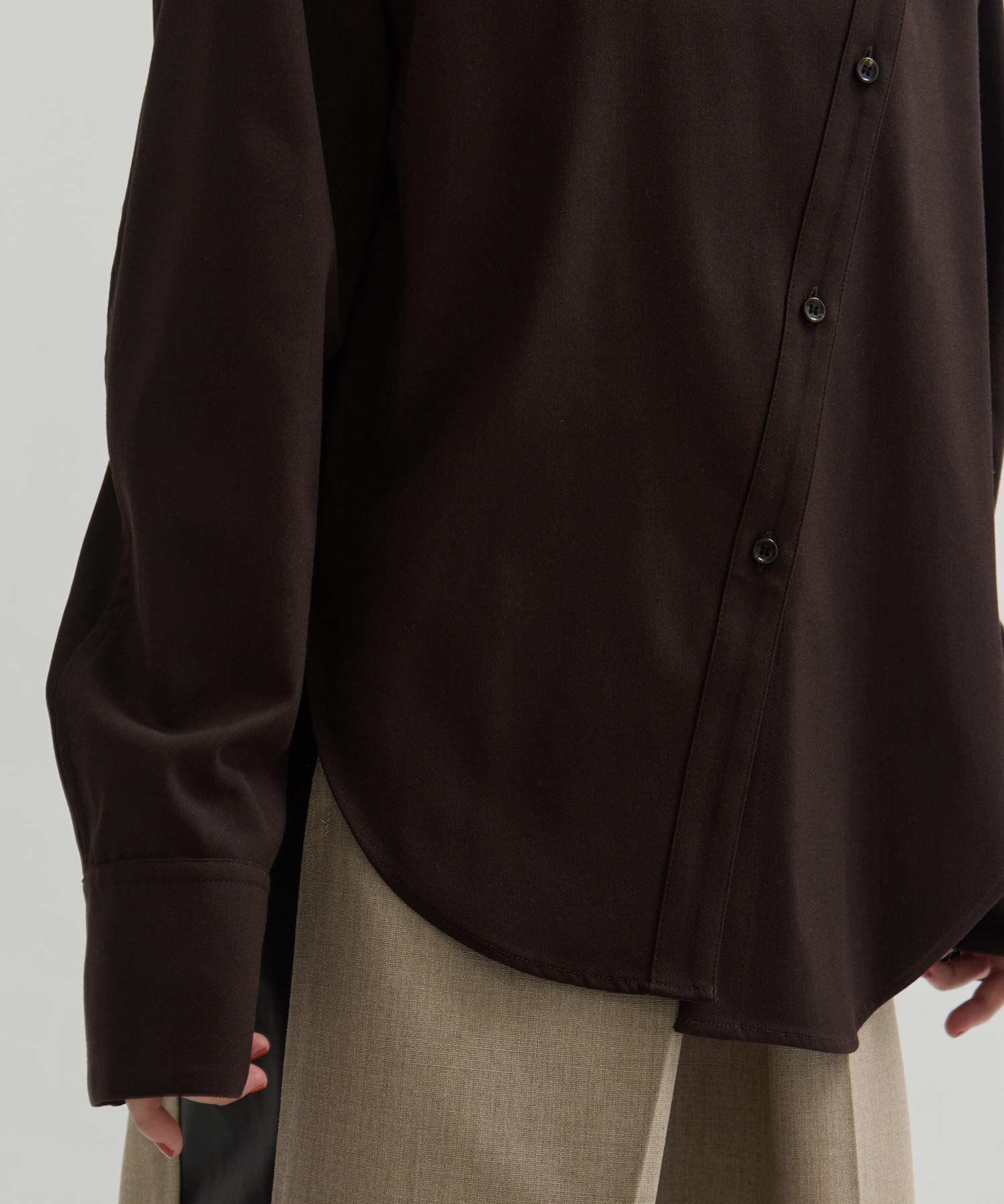 Viscose Wool Big Collar Shirt STUDIOUS