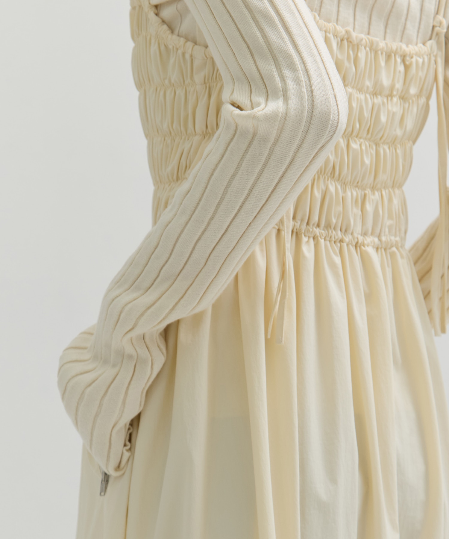 SHIRRING ZIP CAMISOLE DRESS STUDIOUS