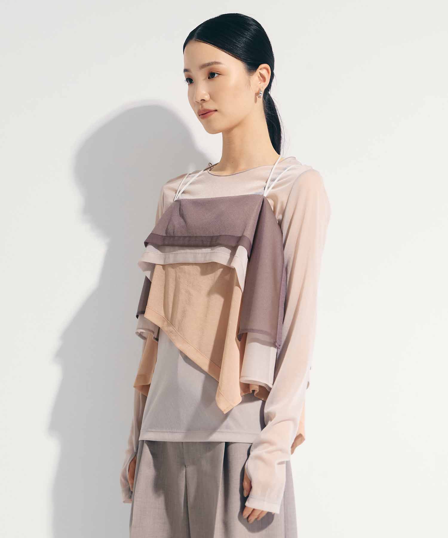 3way Camisole & Sheer Long T STUDIOUS