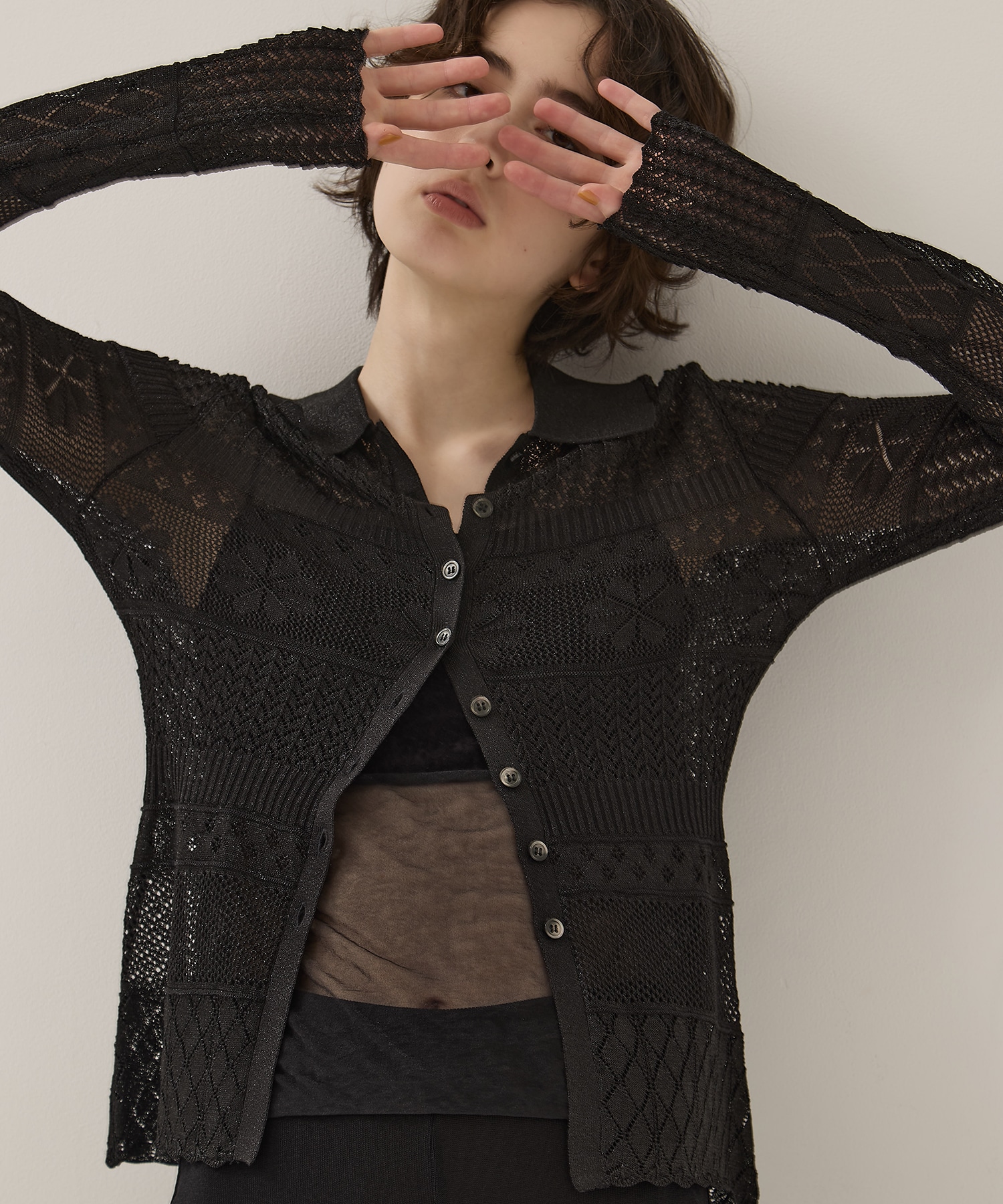 Flower Lace Knit Top EMILY ODA