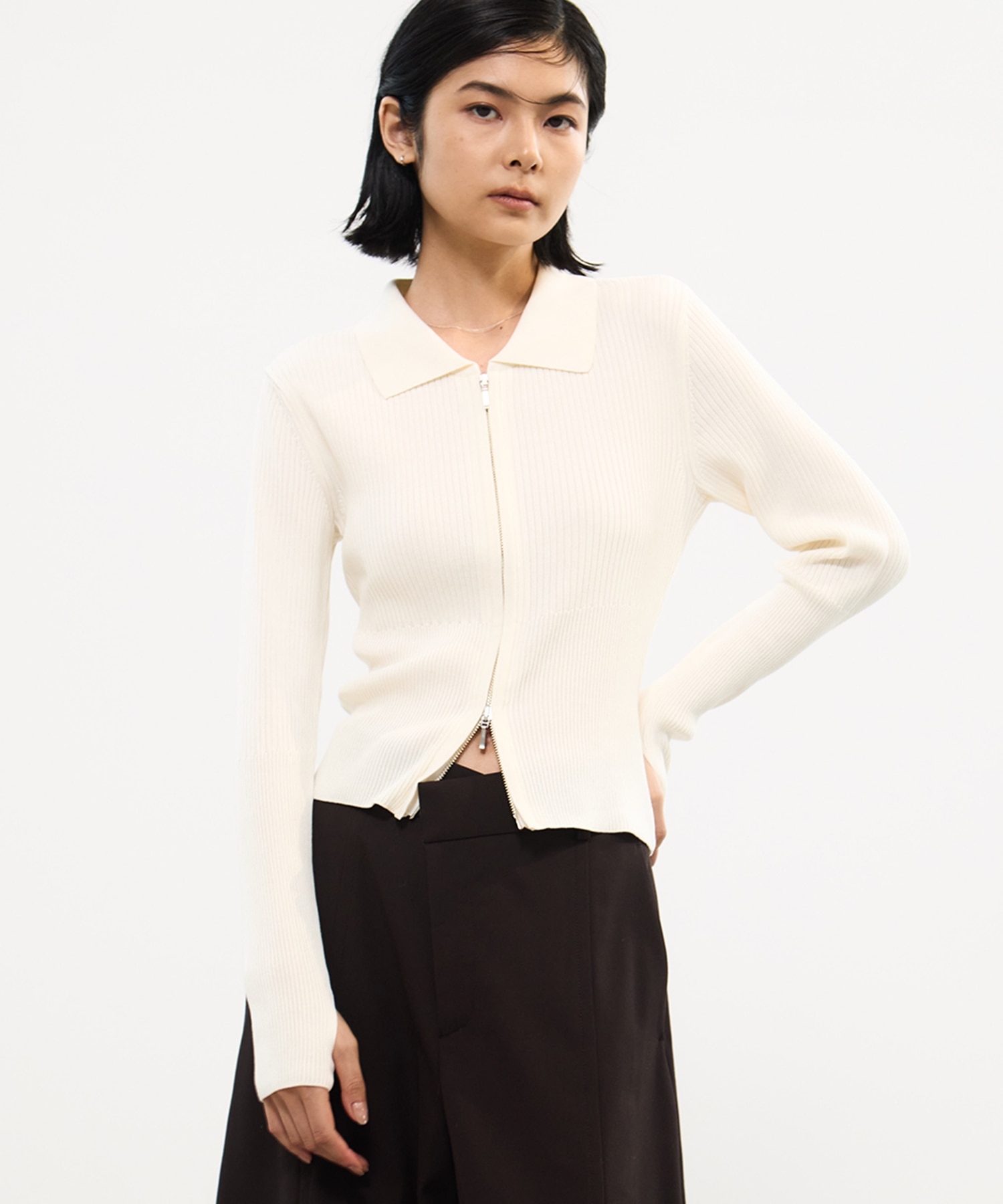 ZIP UP POLO KNIT STUDIOUS