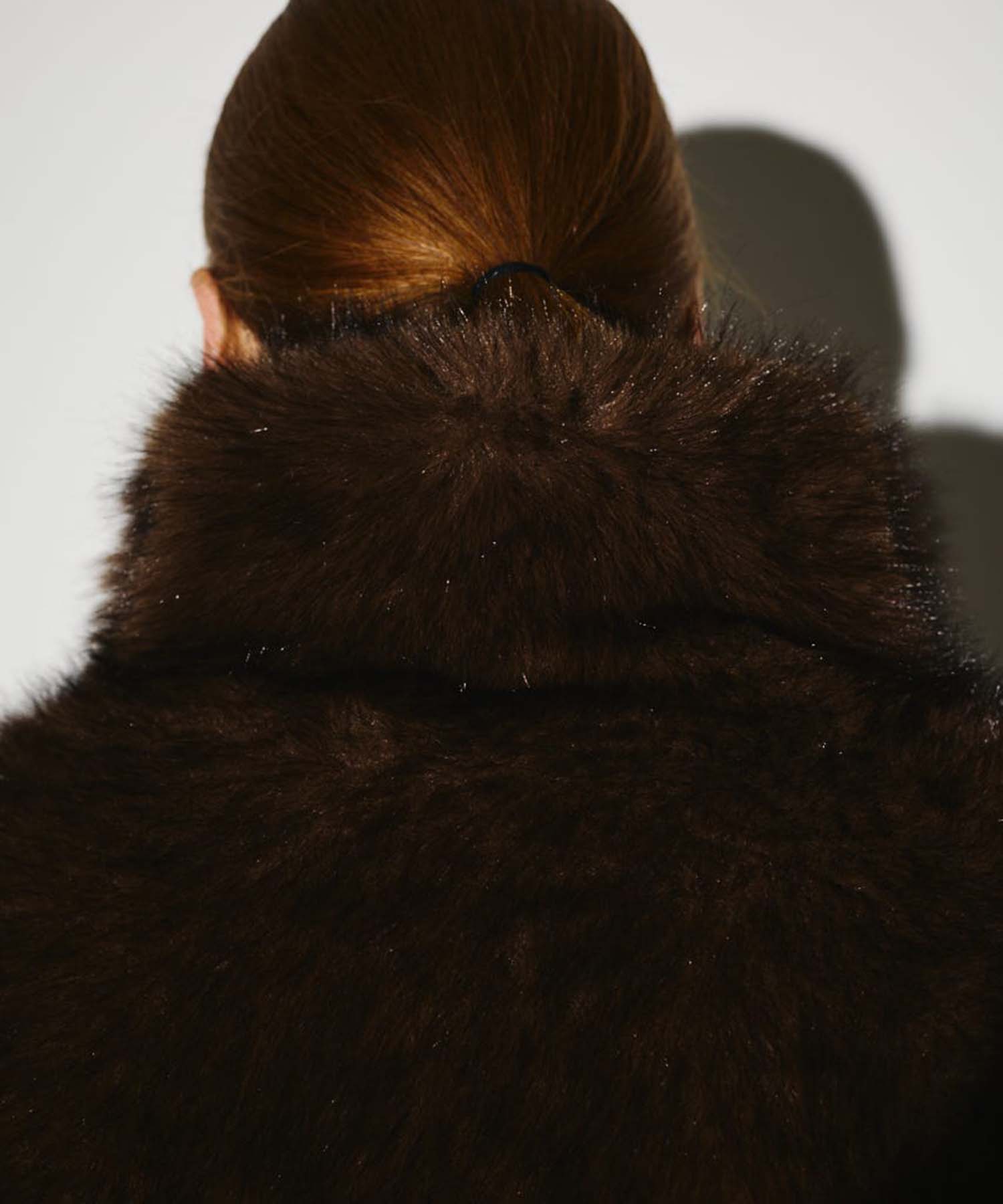 High collar faux fur jacket RIM.ARK